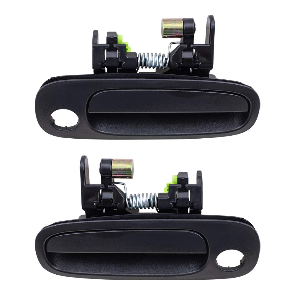 Autoandart Brock Replacement Front Driver And Passenger Side Outside Door Handles Textured Black Compatible With 1998-2002 Corol