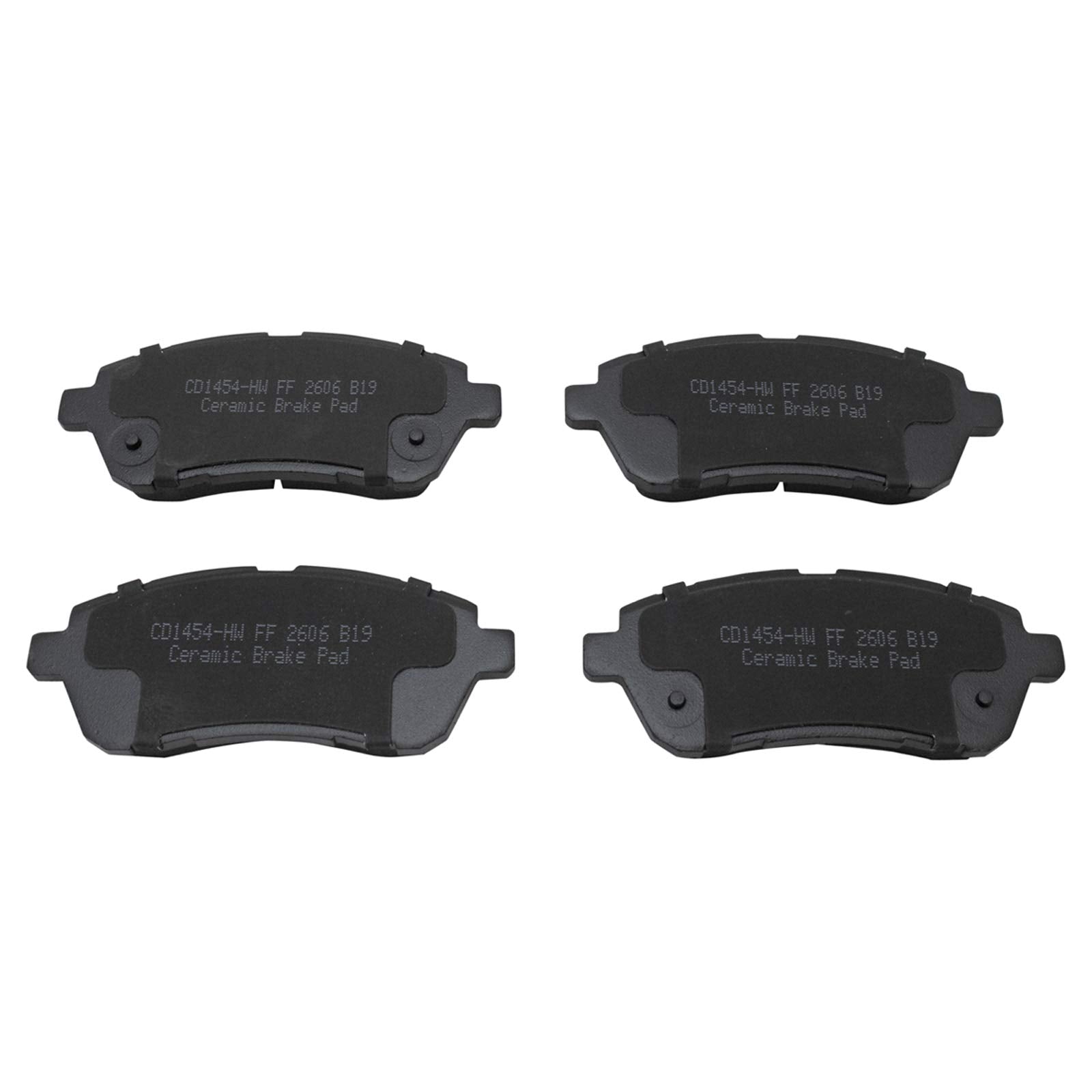TRQ Front Brake Pads Ceramic Compatible with 2011-2019 Ford Fiesta 2013-2014 Mazda 2