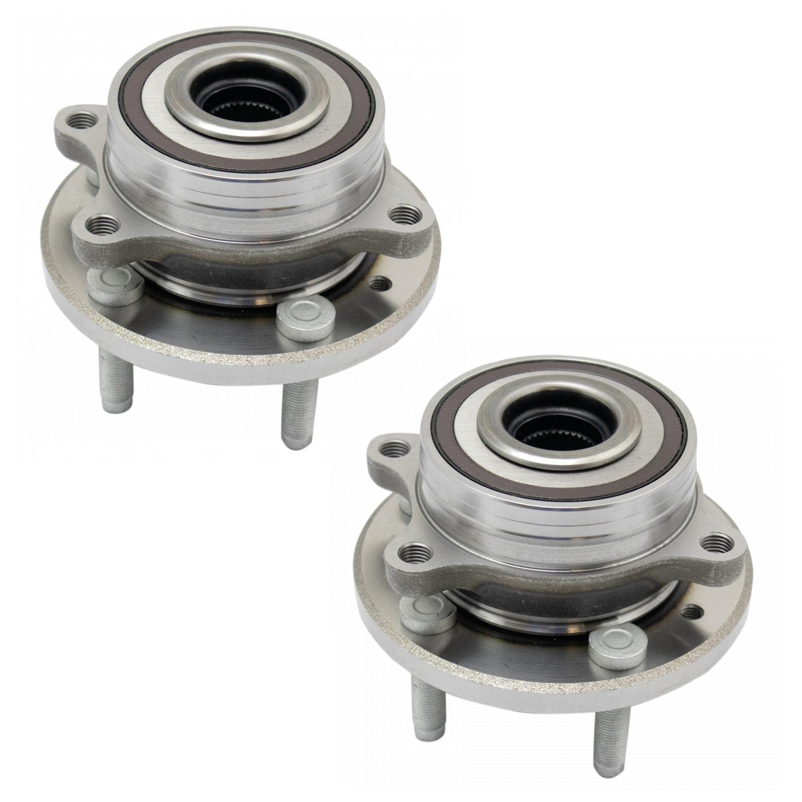 Trq Front Wheel Hub Bearings Assembly Set Compatible With 2013-2019 Ford Police Interceptor Sedan 2014-2018 Special Service Poli