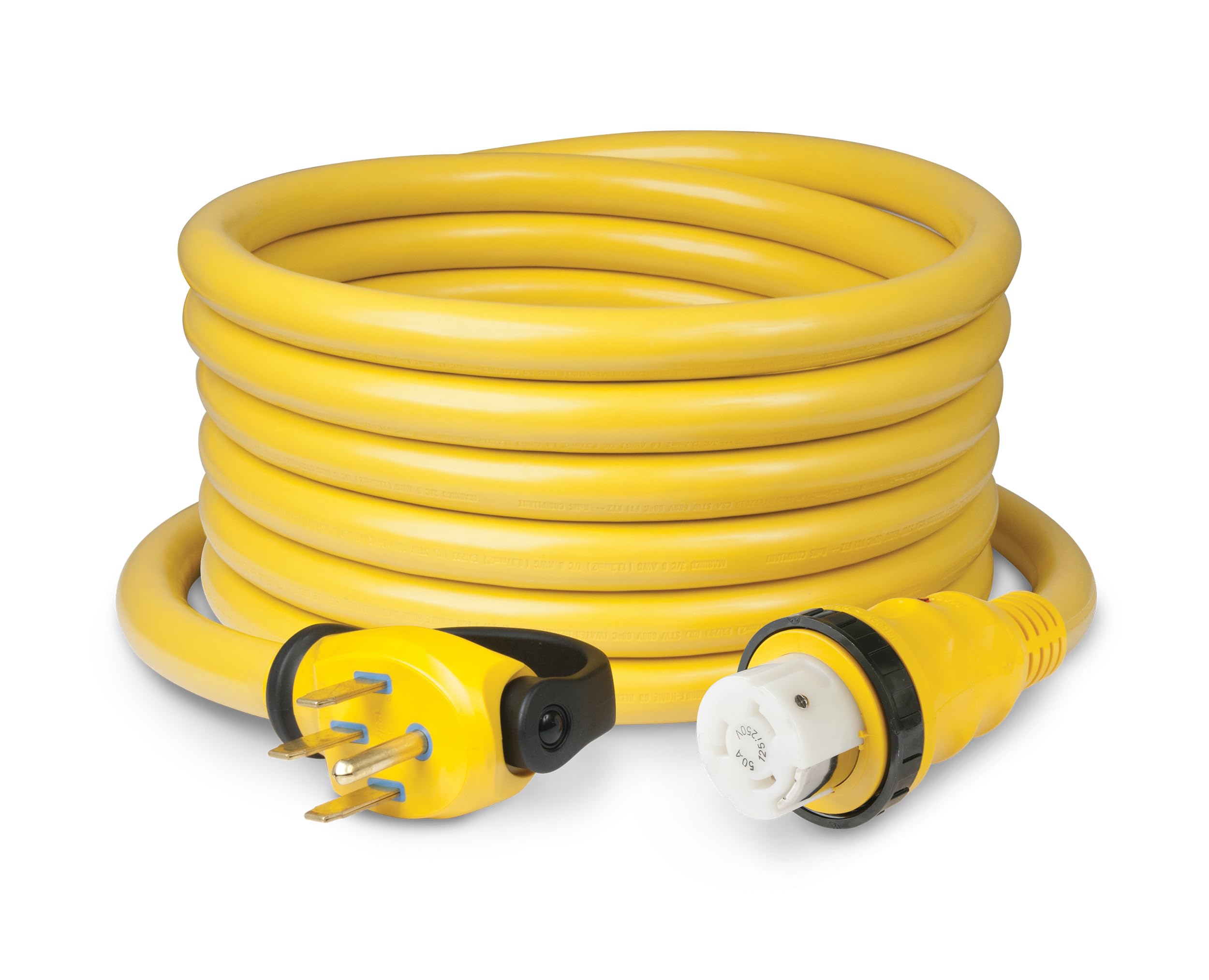 Marinco Parkpower 6152Spprv-25 50 Amp, 125/250V (4-Wire) Rv Cordset, Yellow, 25'