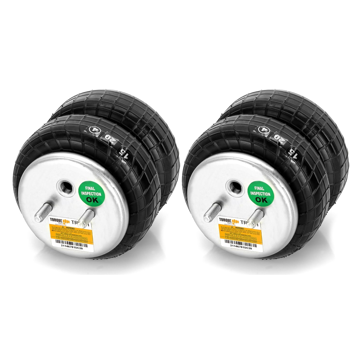 TORQUE 2 pcs of 6781 Air Bag Replacement for 6781 6957 Firestone Ride Rite Air Bags and Torque Airbag Suspension Kits (Replaces Firestone 6781 6957 Replacement Air Bag Airbag Air Spring) (2 x TR6781)