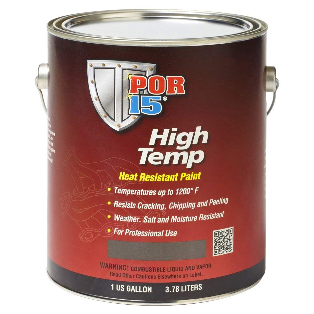 Por-15 High Temperature Paint - High Heat, Weather, & Moisture Resistant, 1-Gallon, Aluminum