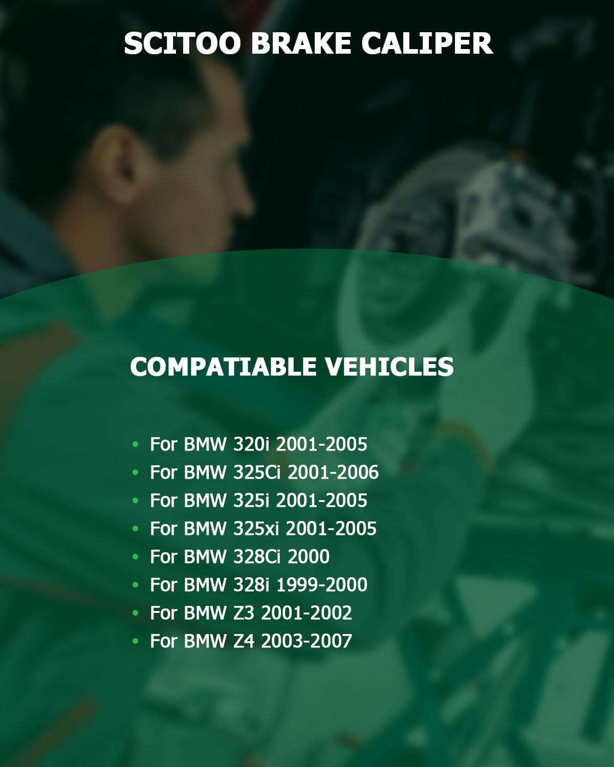 Scitoo Front Right Brake Caliper With Bracket 19B1618 Compatible For Bmw 3I/325Ci, For Bmw 325I 01-05 For Bmw 325Xi 01-05 For Bm