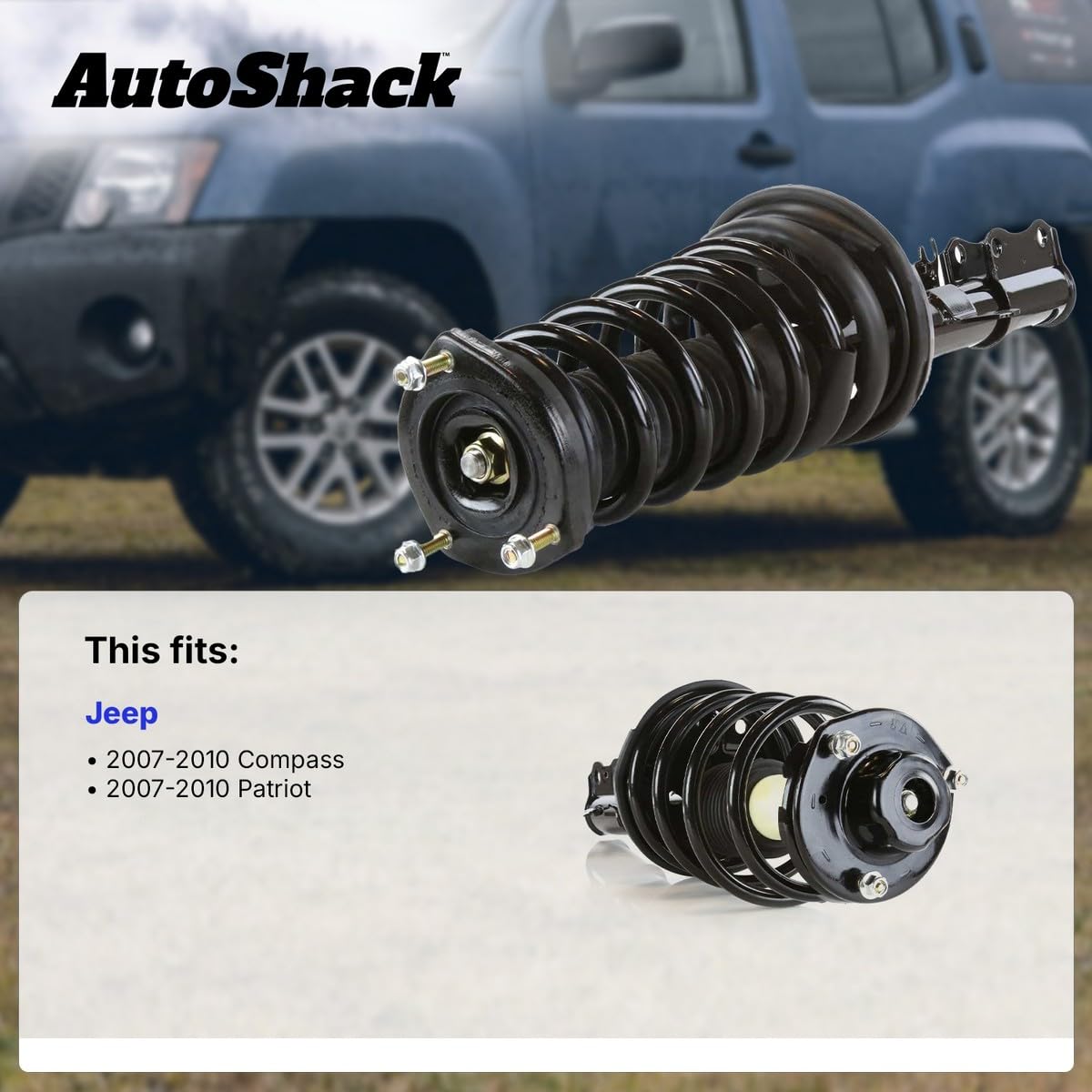 Autoshack Rear Complete Struts Coil Springs Assembly Pair Of 2 Driver And Passenger Side Replacement For 2007-2010 Jeep Patriot