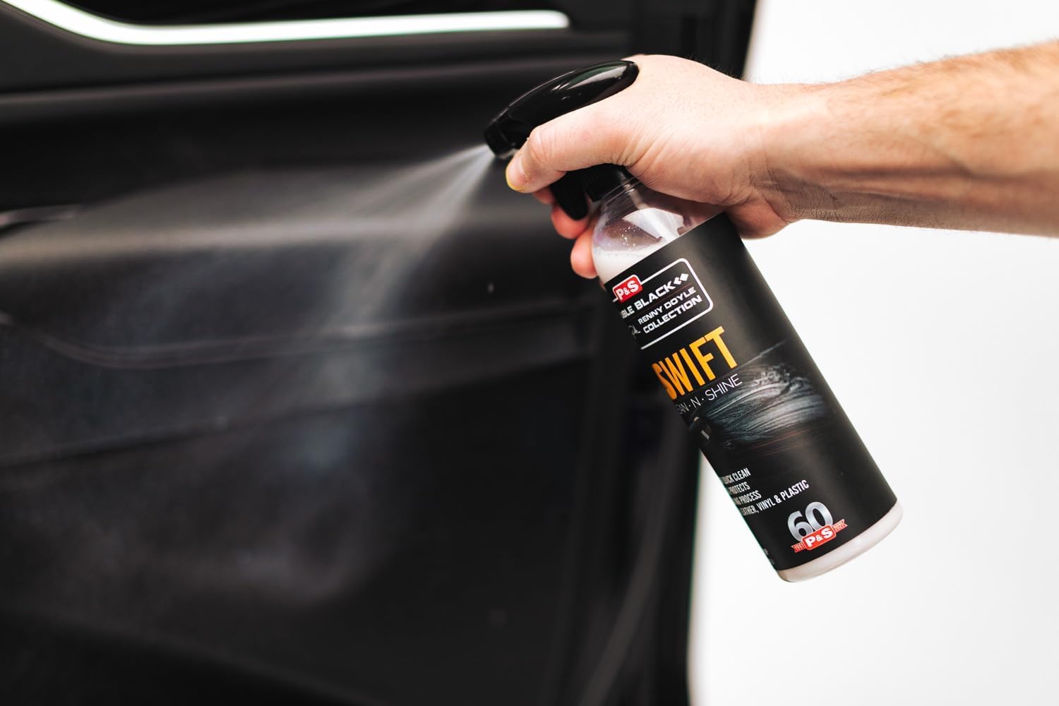 P & S Professional Detail Products Swift Clean & Shine - Interior Cleaner & Protectant for Leather, Vinyl, Plastic - Cleans, Con