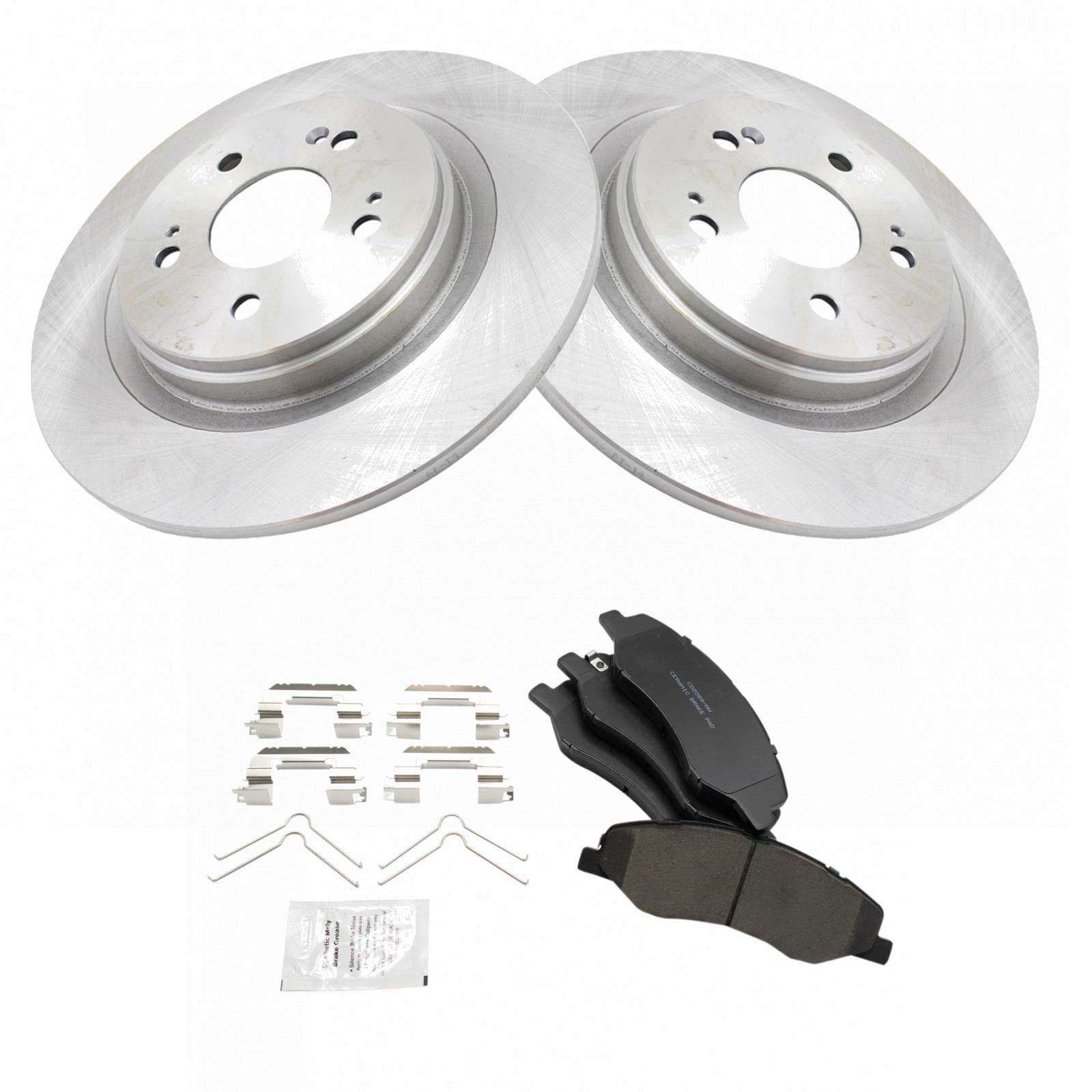 Trq Rear Brake Pad & Rotor Kit Brake Pads Brake Rotor Ceramic Compatible With 2018-2021 Honda Odyssey