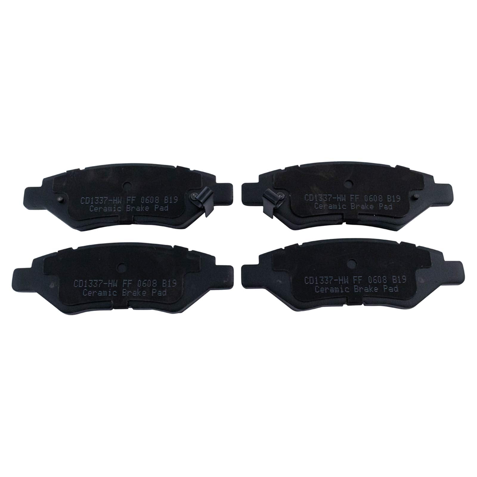 TRQ Rear Brake Pads Ceramic Compatible with 2008-2014 Cadillac CTS 2010-2016 SRX 2010-2015 Chevrolet Camaro