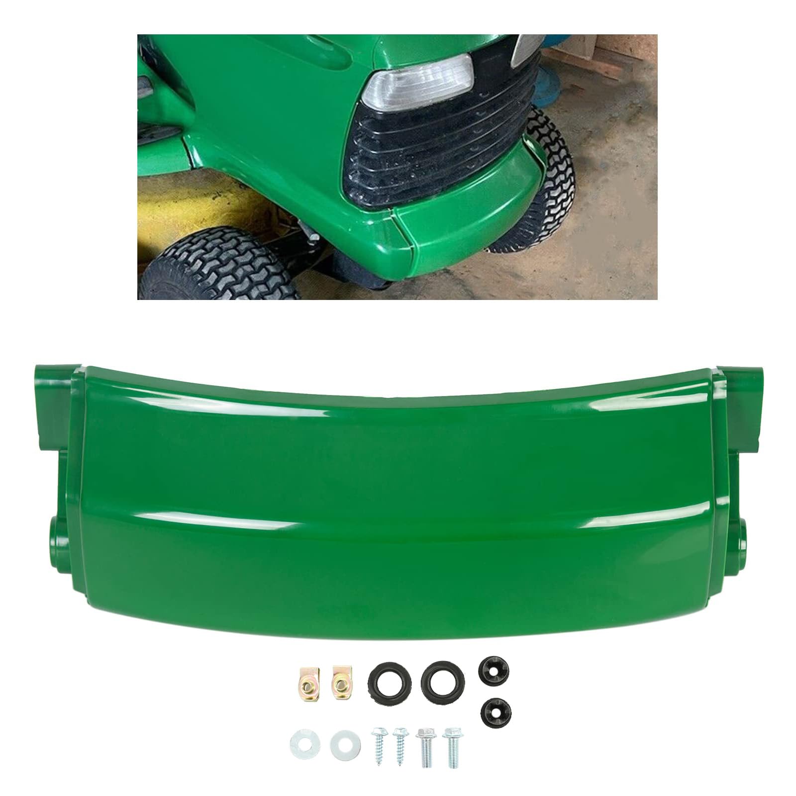 ECOTRIC Front Bumper with Hardwares Compatible with John Deere LT133 LT155 LT166 LT150 LT160 LT170 LT180 LT190 LT Series Tractor