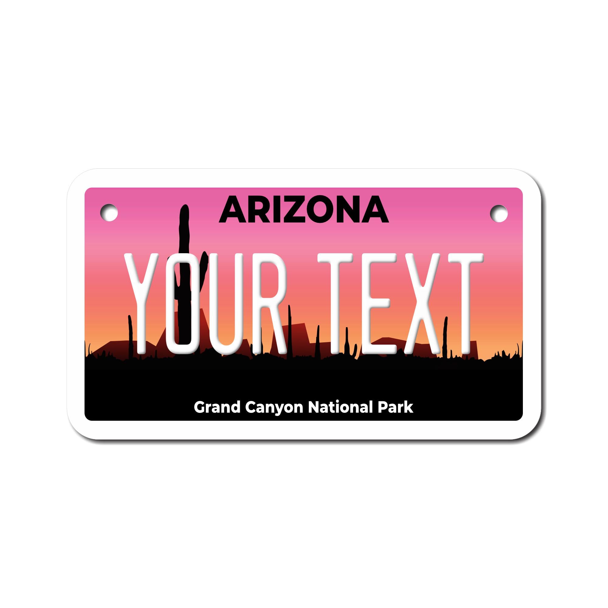 Teamlogo - Personalized Arizona License Plate - Custom Aluminum Name, Text, Or Number Plate - Customized Golf Cart Accessories,
