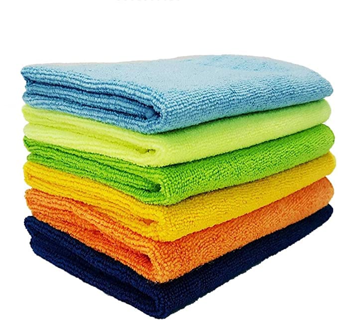 BIG BRANCH Microfiber High Loop Cleaning Cloths Made, 40x40 cms Towel Set 280 GSM Automotive Towels, Thick Lint & StreakFree Mu