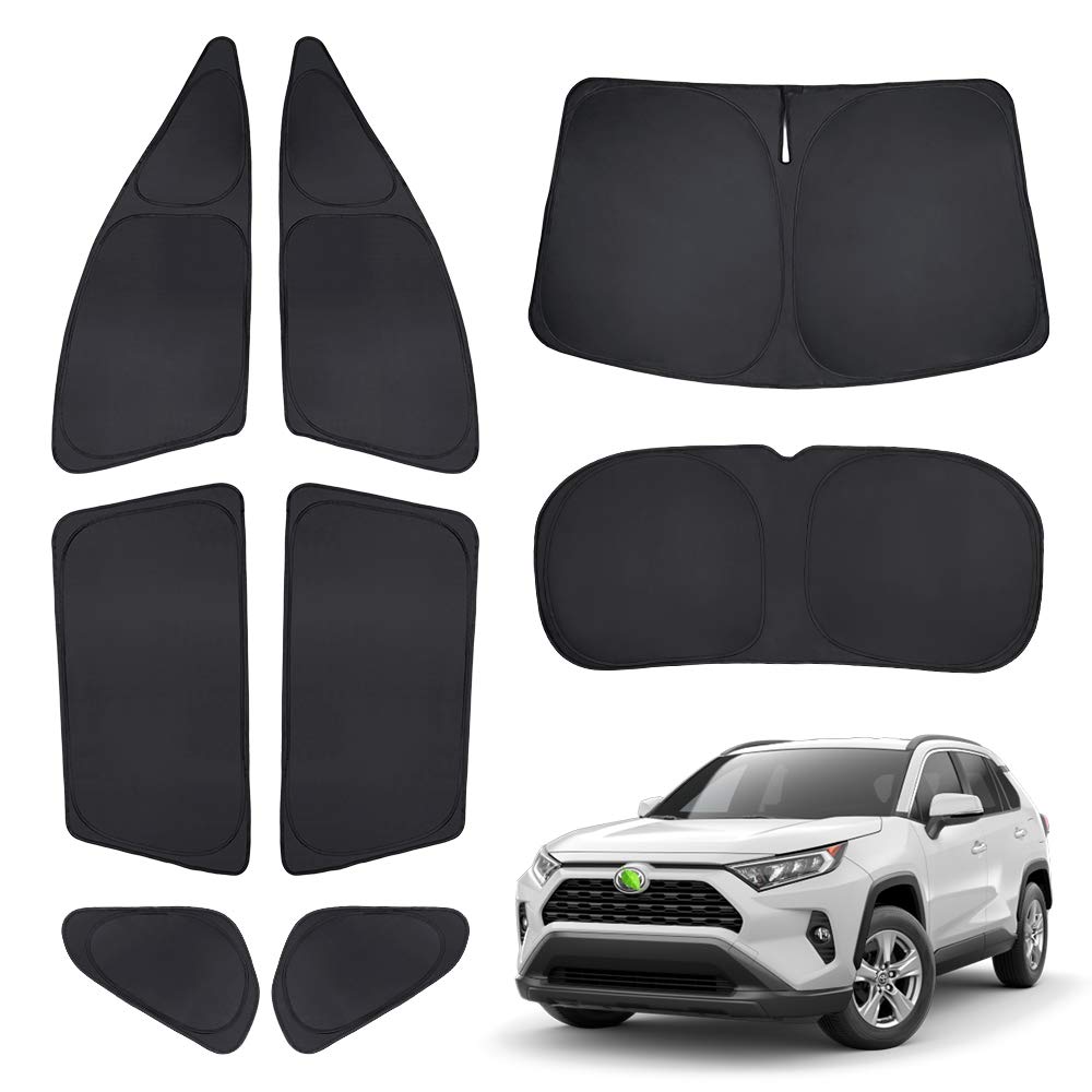 T Tgbros Window Shades For Toyota Rav4 2019-2024 2025 Windshield Side Rear Window Full Set Blackout Shades For Rav4 Accessories
