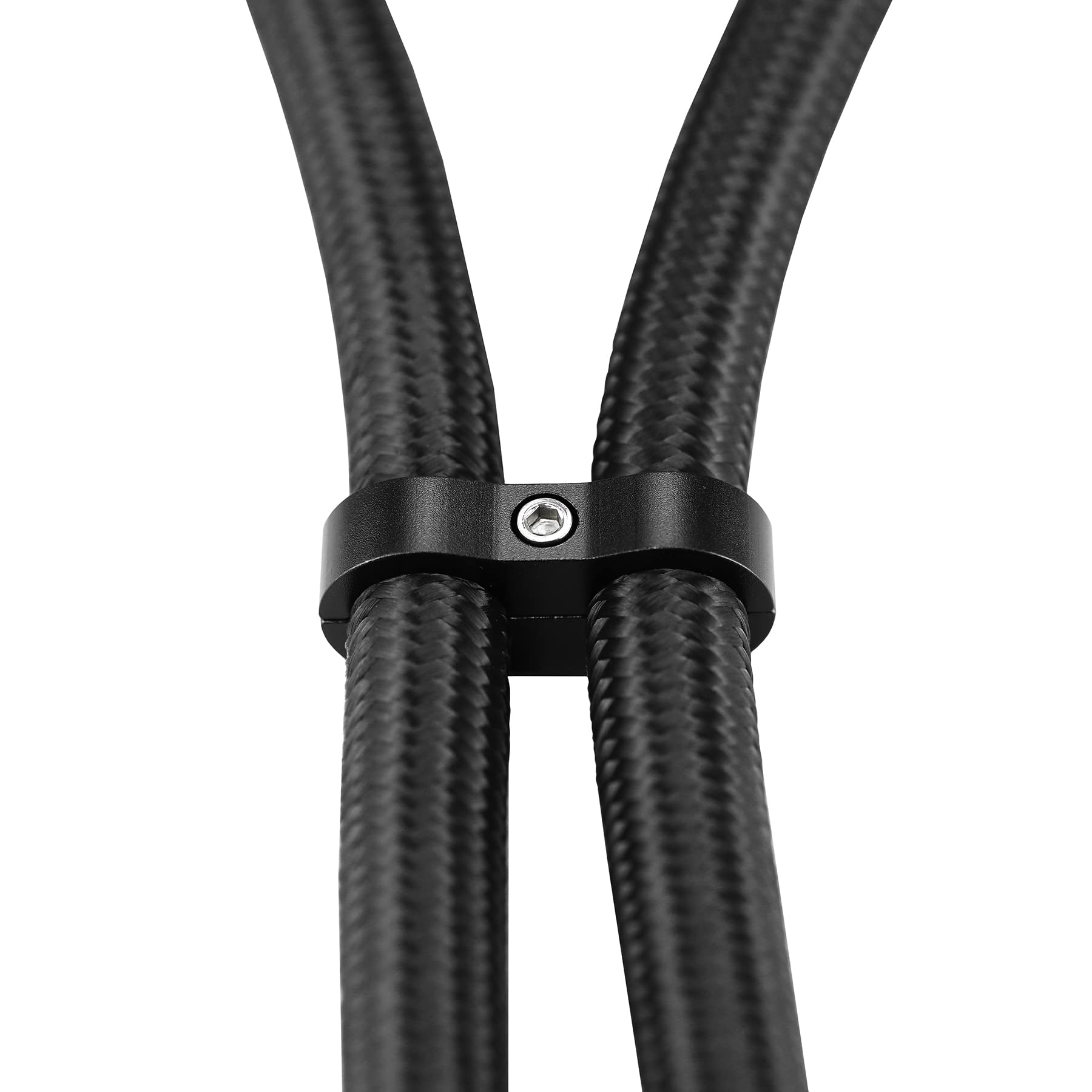 Ucreative 8Pcs 6An Cpe Fuel Hose Separator Clamp An6 Cpe Line Mounting Clamp Aluminum Black