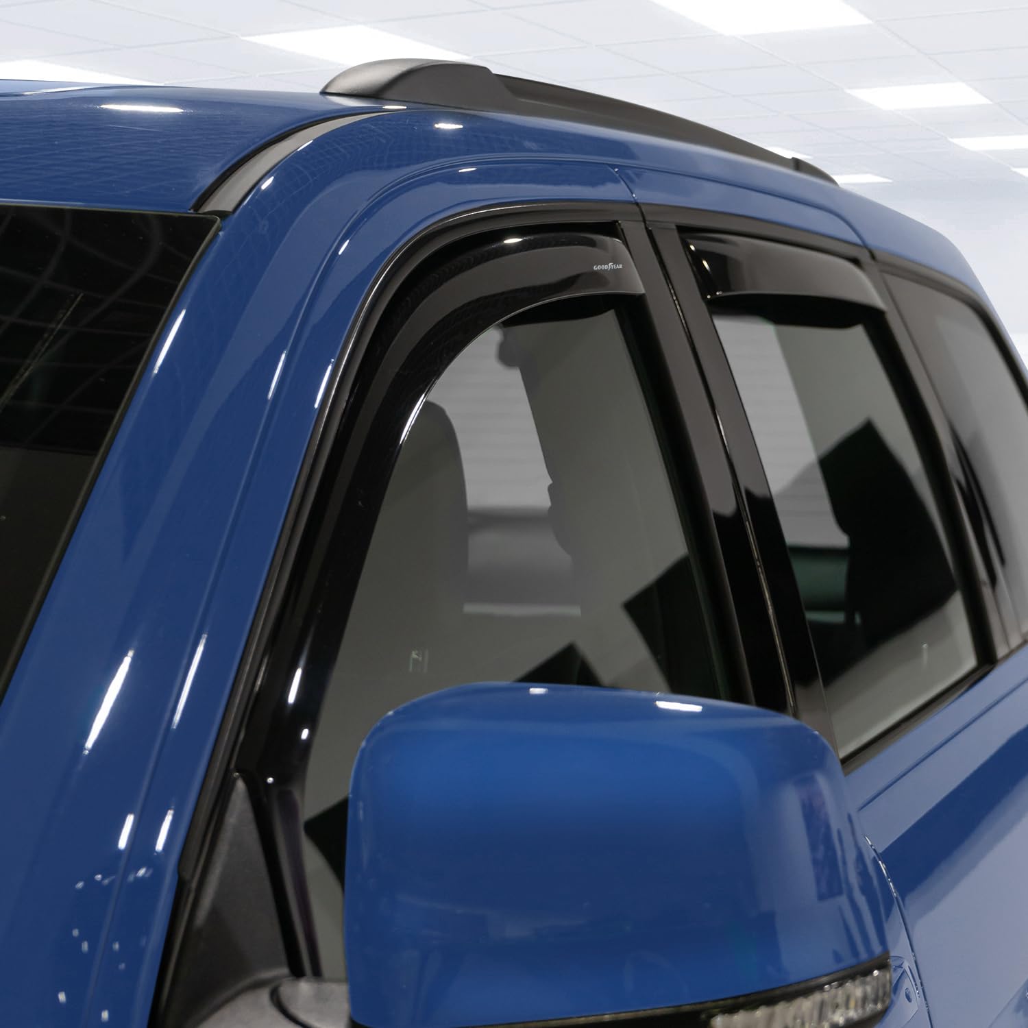 Goodyear Shatterproof In-Channel Window Deflectors For Jeep Grand Cherokee 2011-2021, Rain Guards, Window Visors For Cars, Vent