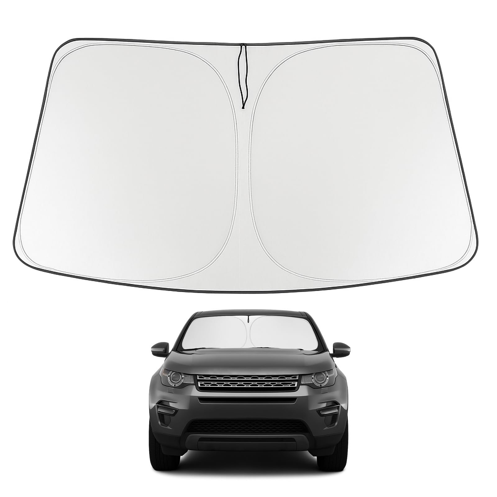 Proadsy 2025 Upgrade Windshield Sun Shade Custom Fit 2014-2019 Land Rover Discovery Sport Foldable Front Sunshade Protector Sun