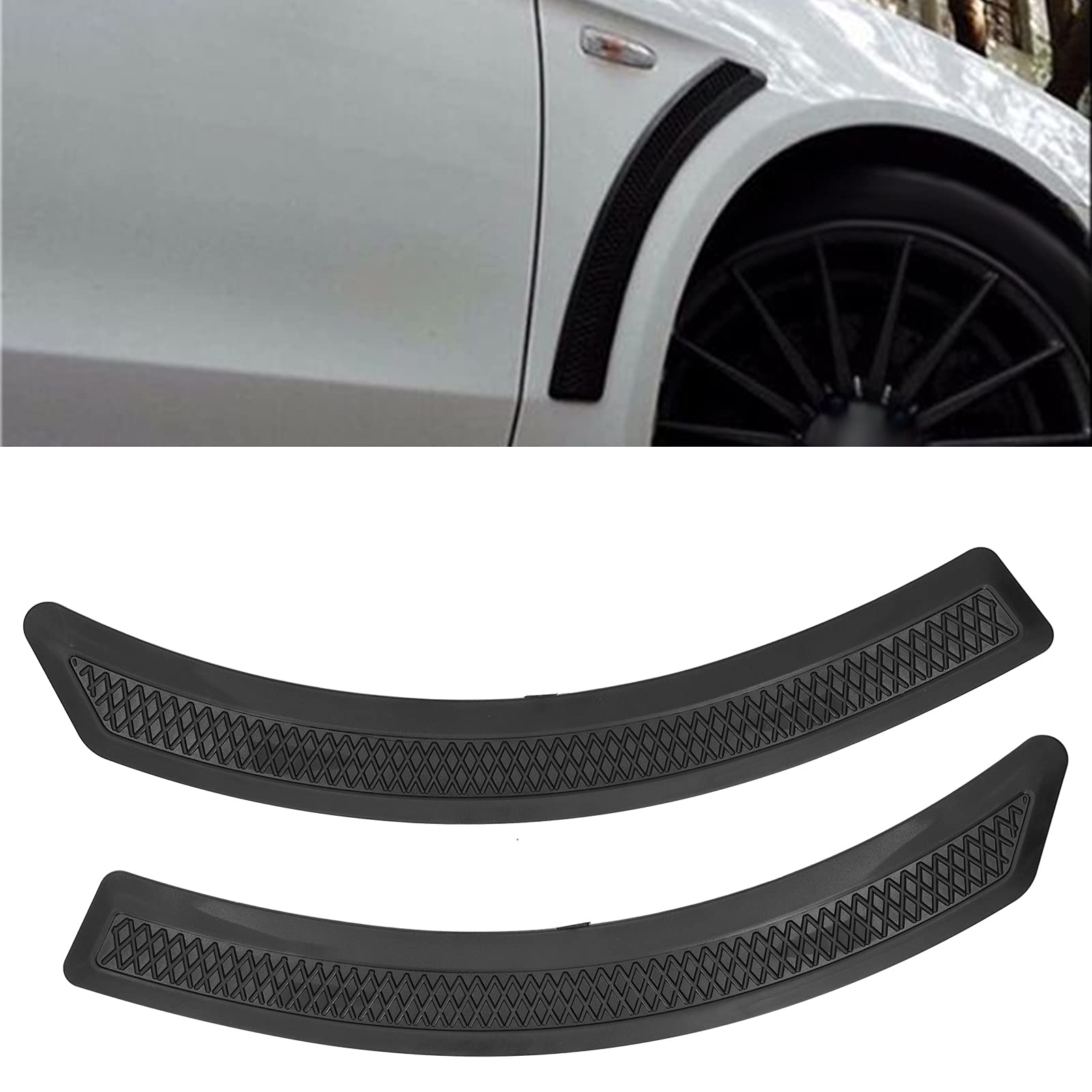 Kimiss Side Vent Cover Trim, Side Vent Cover Trim For Jdm Fit For Mitsubishi Lancer Ex Evo V3 V5 V6 2008-2015