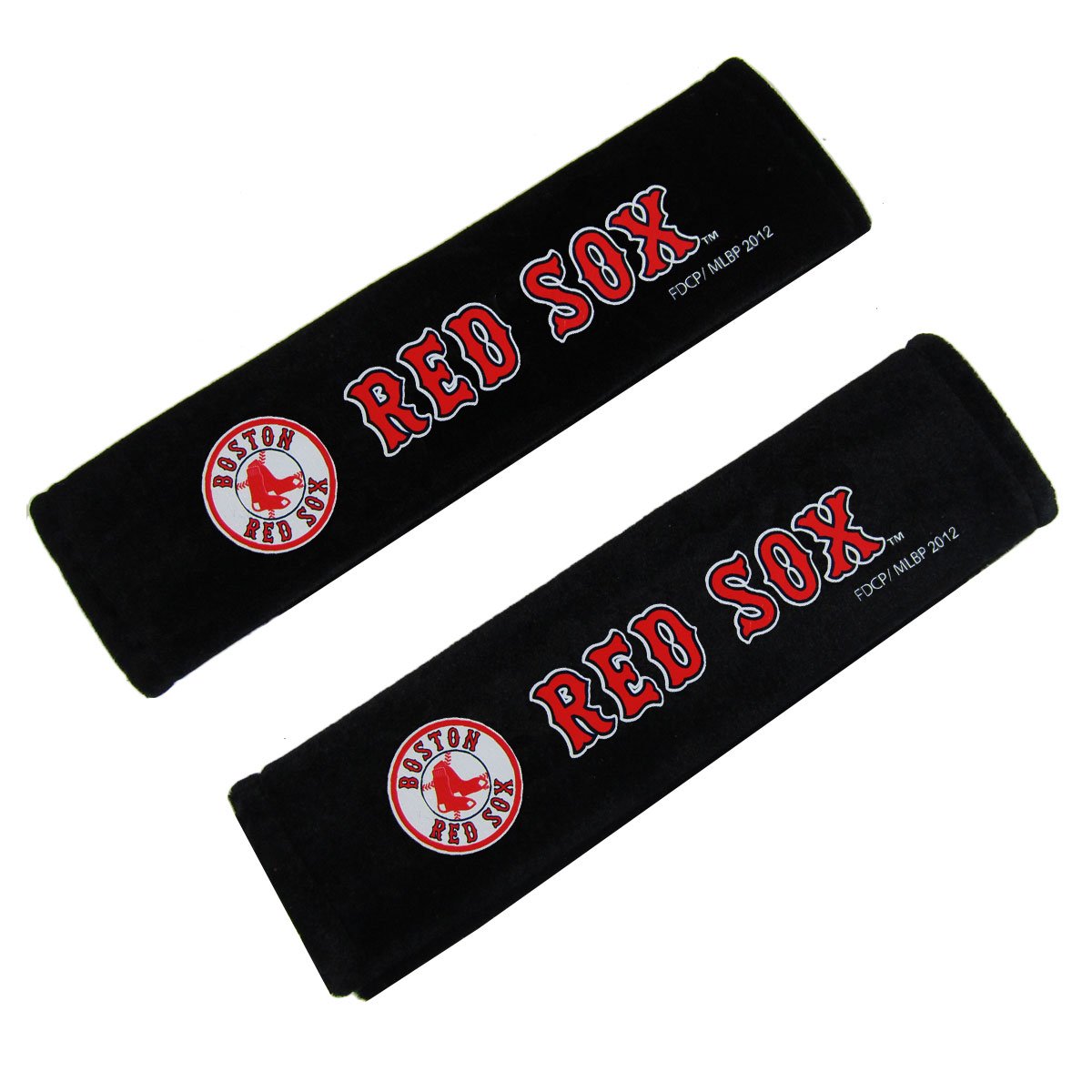 Fremont Die MLB Boston Red Sox Seat Belt Pad (Black) Set of 2