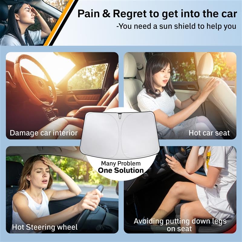 For Toyota Camry 2018-2024 2025Car Windshield Sunshade Econour - 240T Polyester Material Cars Sun Visor Reflector - Blocks Uv Ra