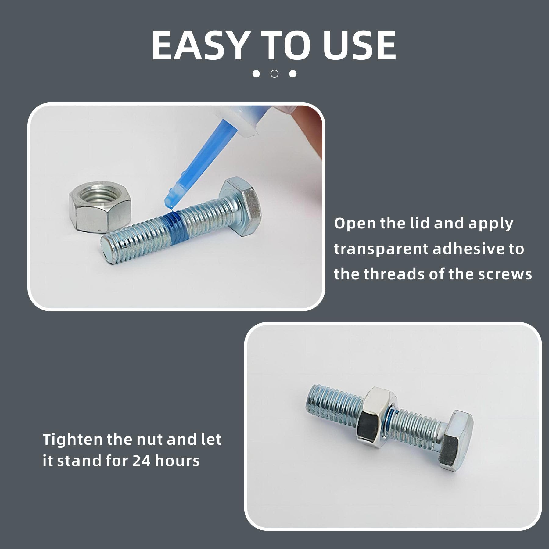 Thread Locker M271 Red High Strength, Lock Tight Threadlocker 50Ml, Thread Locking Adhesives For Sealing Metal Bolts Nuts And An