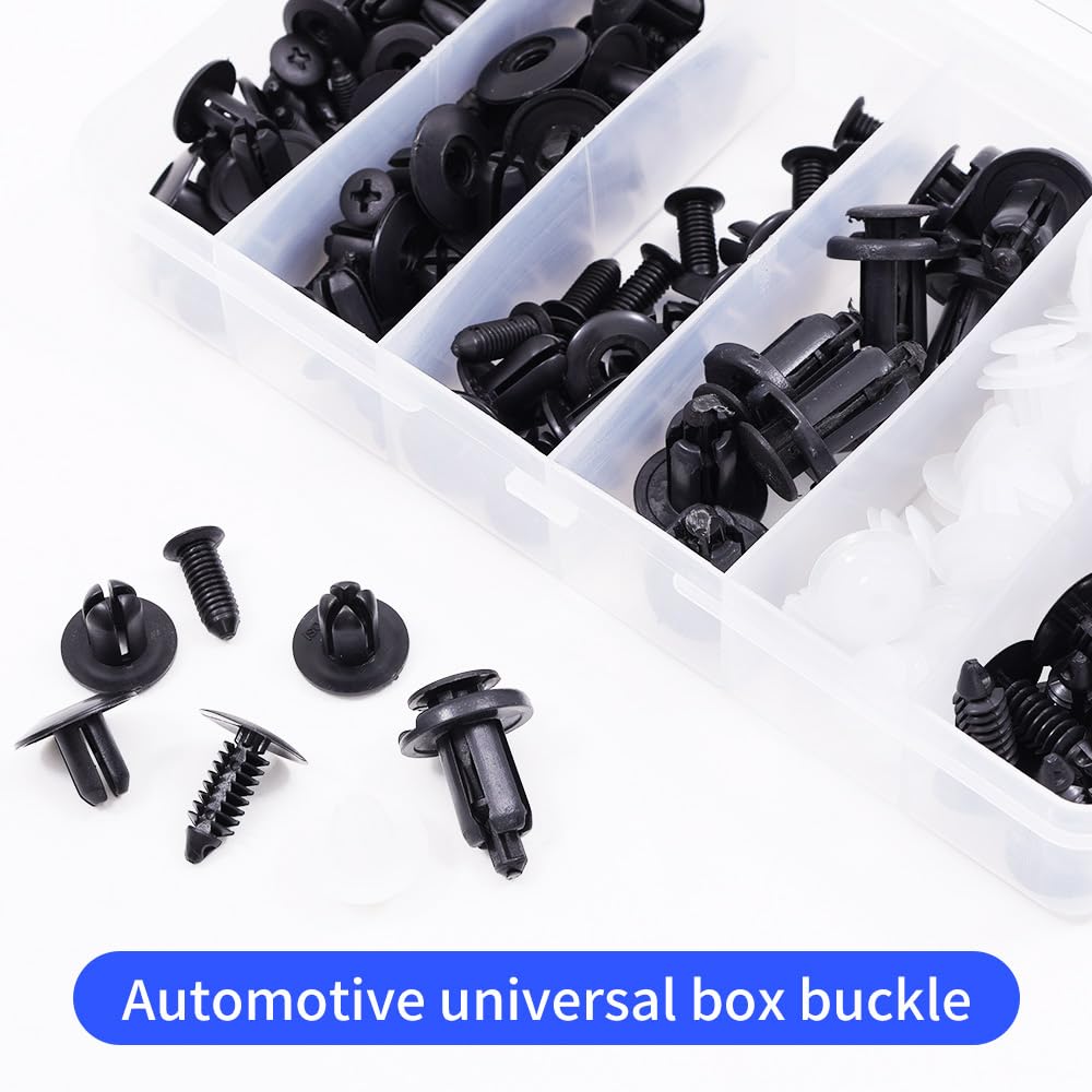 100 Pcs Bumper Retainer Clips Car Rivets Fasteners Retainer Kit And 1 Fastener Removers Most Popular Sizes Auto Push Pin Rivets