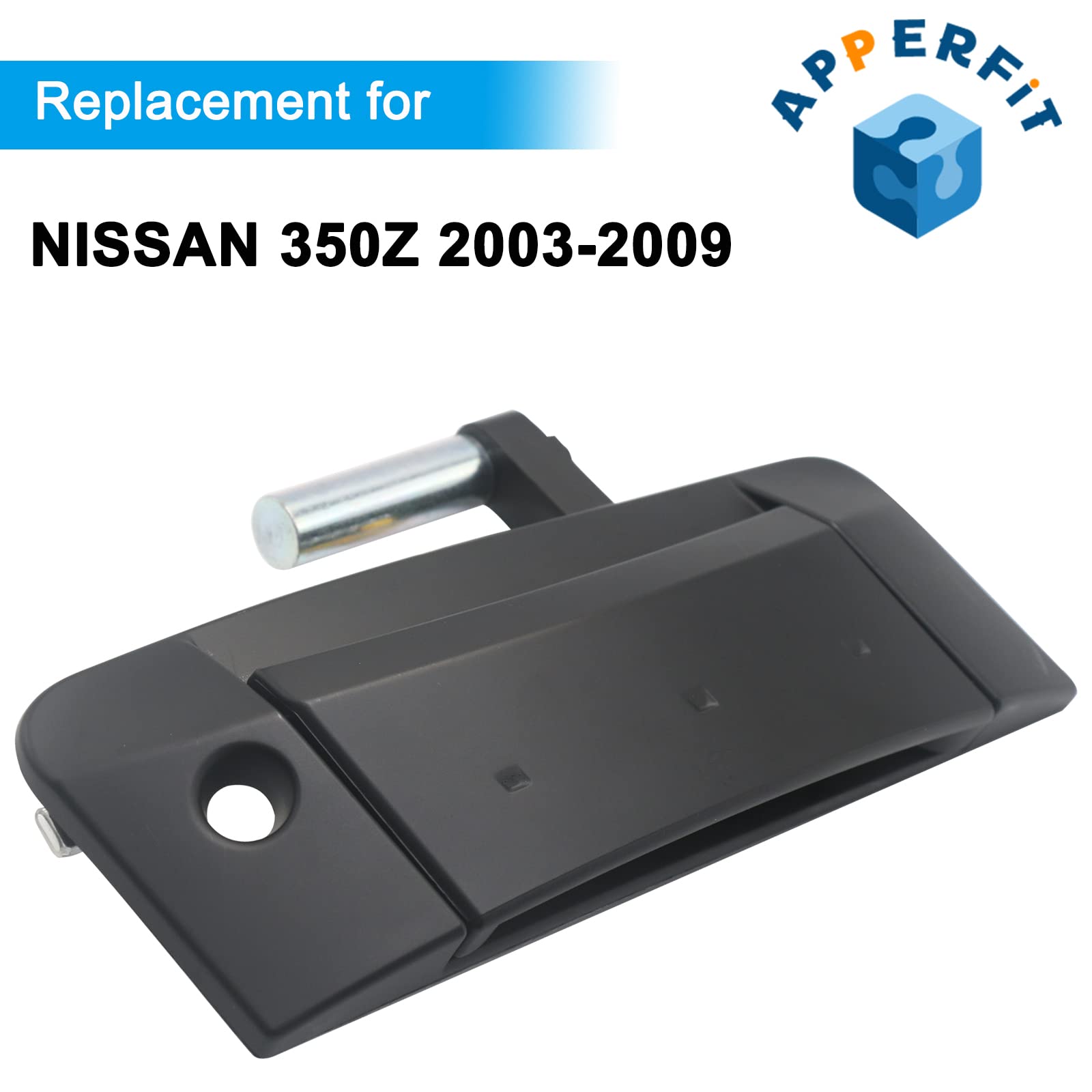 Apperfit Pair Exterior Door Handle (Matte Black) For 350Z 2003 2004 2005 2006 2007 2008 2009