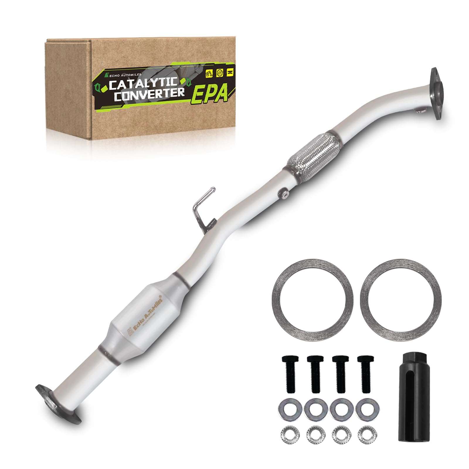 ECHO AUTOMILES Rear Catalytic Converter Compatible with 2002-2006 Camry, 2004-2006 Solara L4 2.4L Catalytic Convertor High Flow 