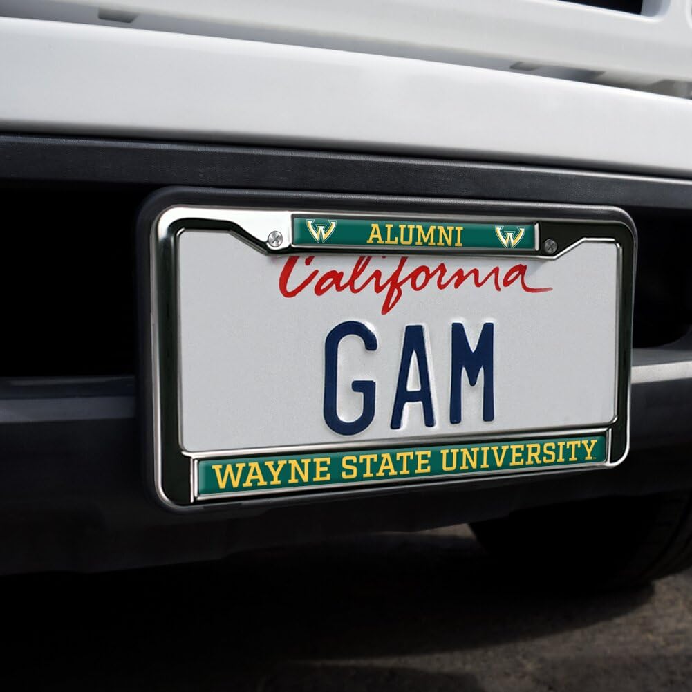 Wayne State University Alumni Full Size Standard License Plate Metal Frame