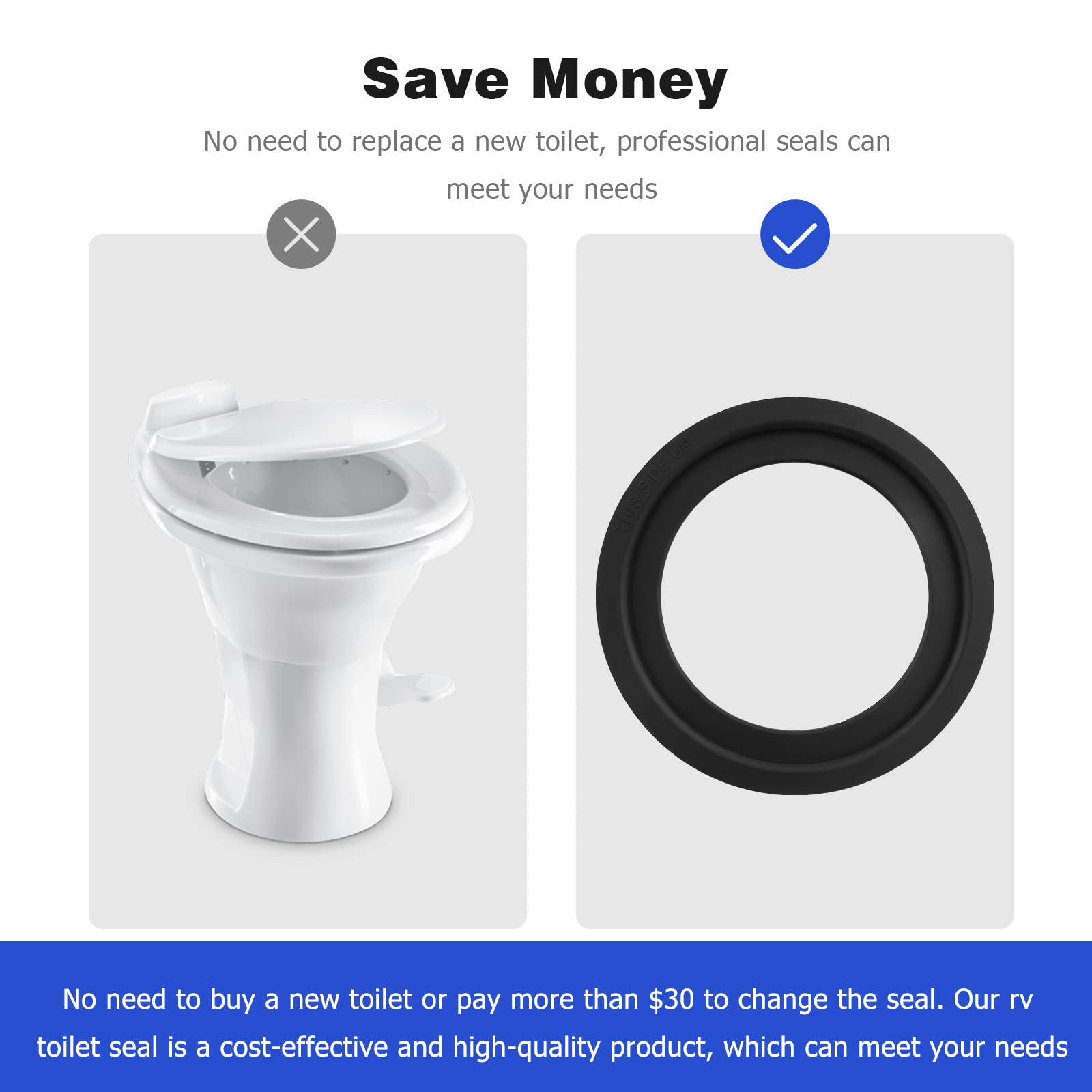 Tecreddy Rv Toilet Seal Replacement For Dometic 300 310 320 Toilet Seal Gasket Kit - Replace Part #385311658