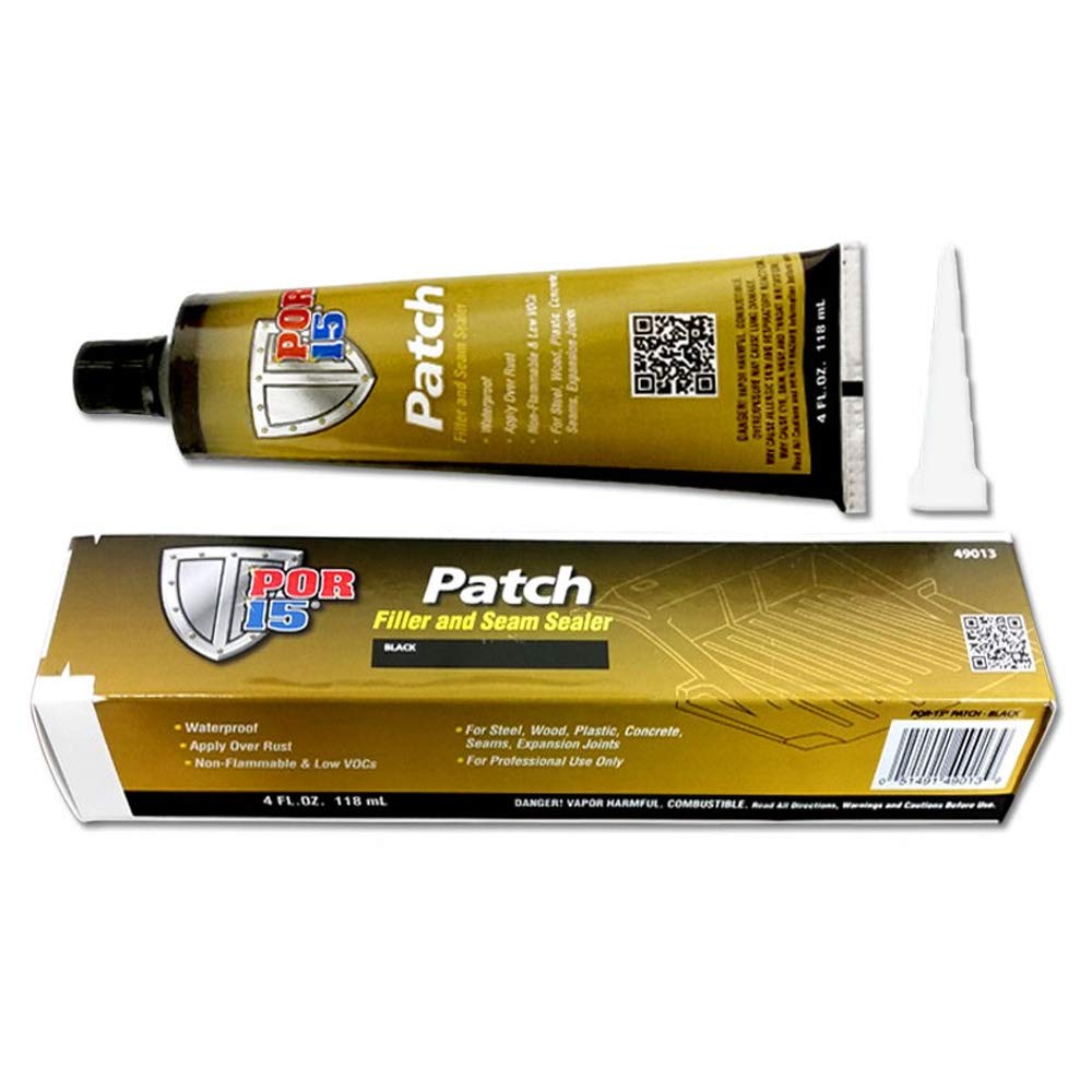 Por-15 Patch - Black 4 Oz - Filler & Seam Sealer | Ultimate Filler Adhesive | Patches Holes, Cracks In Steel, Wood, And Some Pla