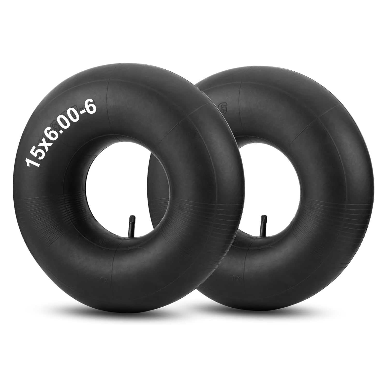 15X6.00-6'' Inner Tubes, 2 Pack Heavy Duty 15X6-6 Replacement Tire Inner Tube With Tr-13 Straight Valve Stem For Lawn Mower, Rid