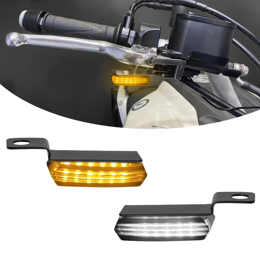 Mini Led Turn Signals Motorcycle Front Sequential Indicators 3 Wire Handlebar Blinkers With Running Lights Universal Compatible 