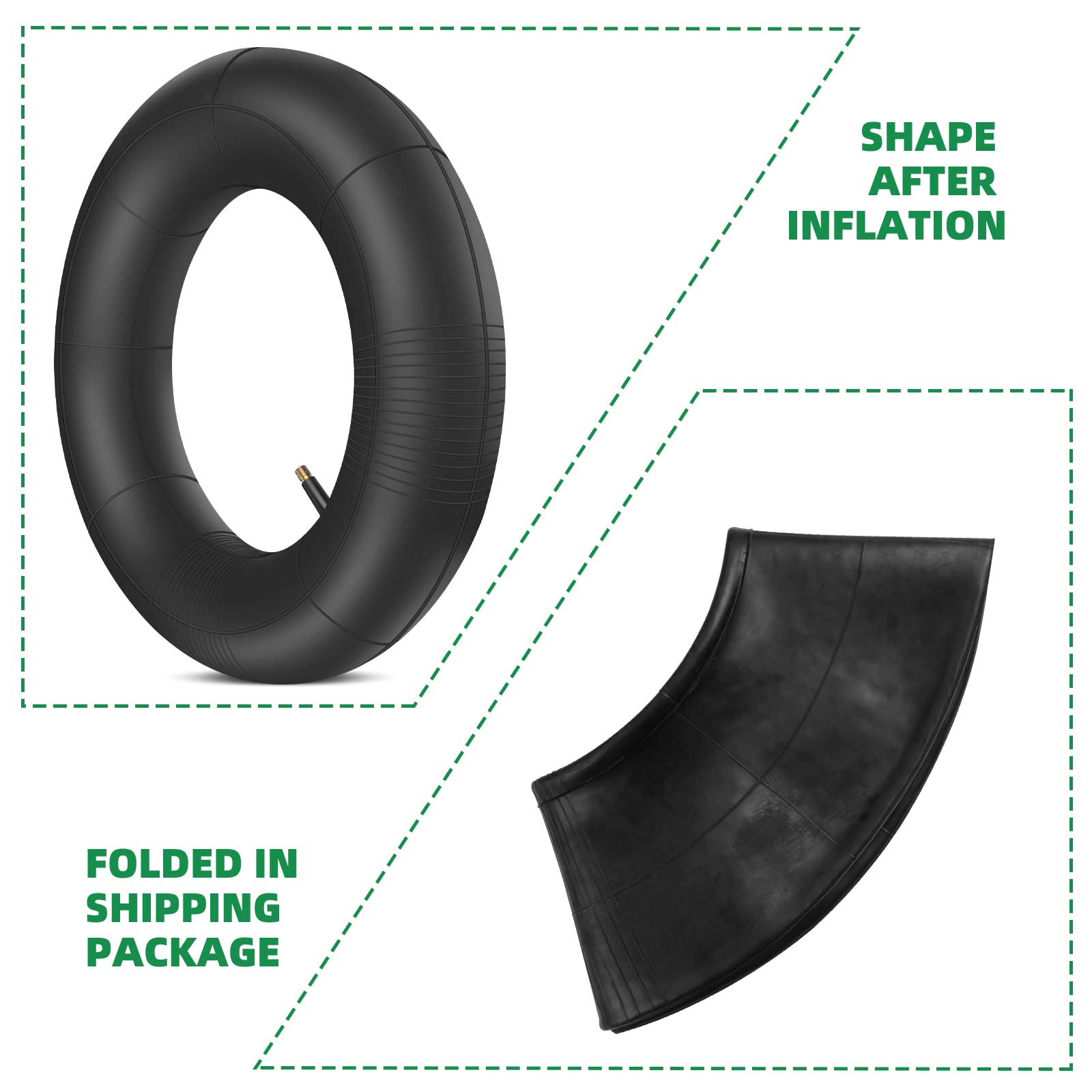 Laxeem 2Pack 15X6.00-6 Inner Tube With Tr-13 Straight Valve Stem For Lawn Mower, Atvs, Go-Karts, Golf Carts