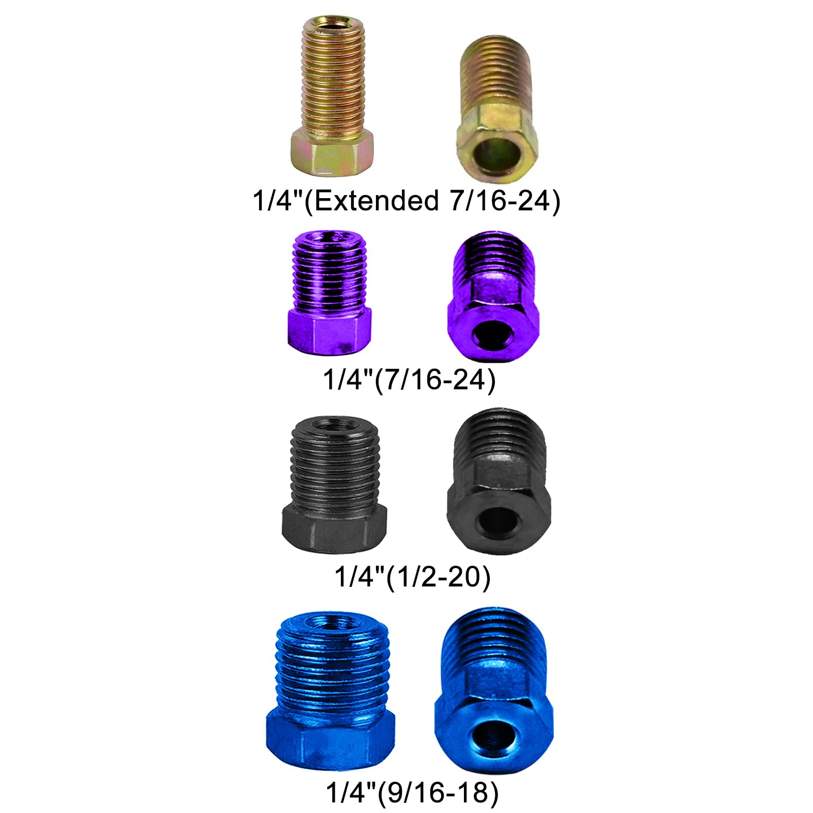 Muhize 1/4 Copper-Nickel Brake Line Tubing - 25 Ft. 1/4 Inch Copper Nickel Hydraulic Tube With 16 Fittings, 1/4 Rustproof Brake Line Replacement Kit (2024 New)