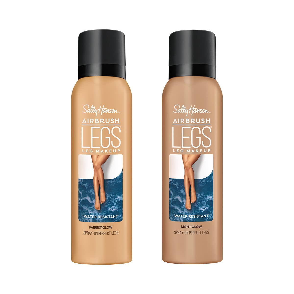 Sally Hansen Airbrush Legs  Leg Spray-On Makeup  Fairest Glow/Light Glow 4.4 Oz  Pack of 2-New