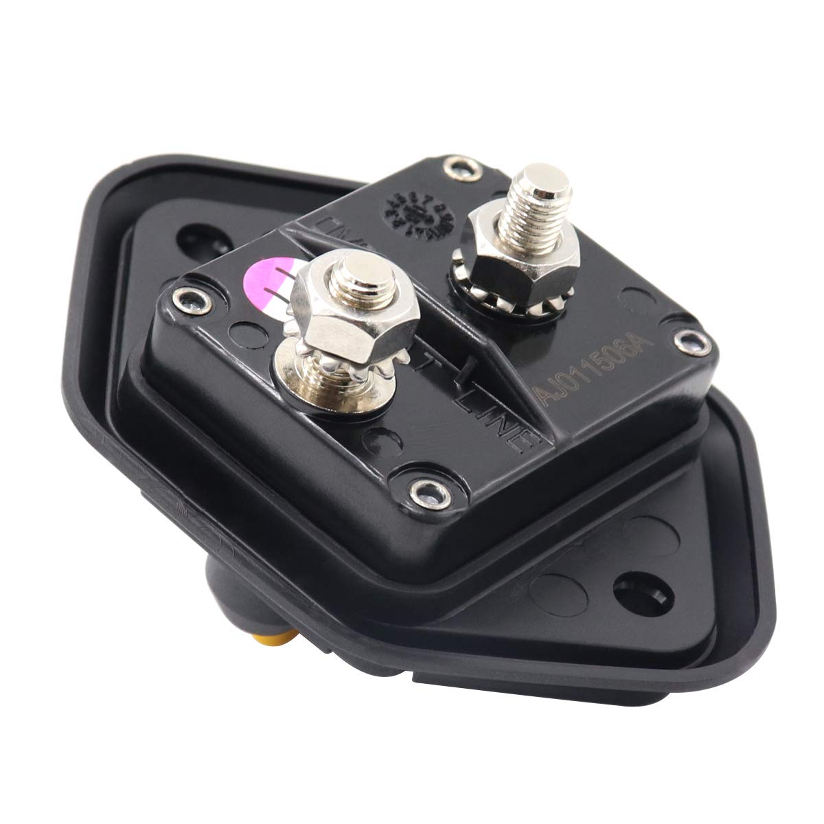 T Tocas Hi-Amp Type Iii 150A Circuit Breaker With Manual Reset Panel Mount, 12V - 48Vdc, Switchable Waterproof