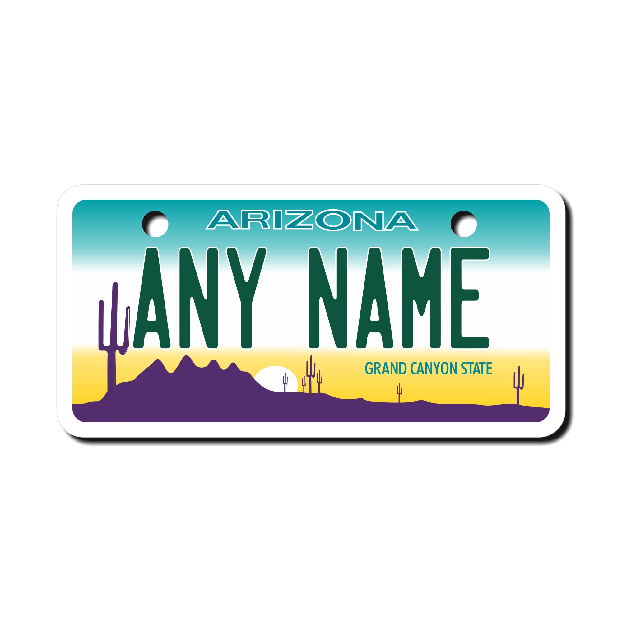 Teamlogo - Personalized Arizona License Plate - Custom Aluminum Name, Text Or Number Plate - Customized License Bike Accessories