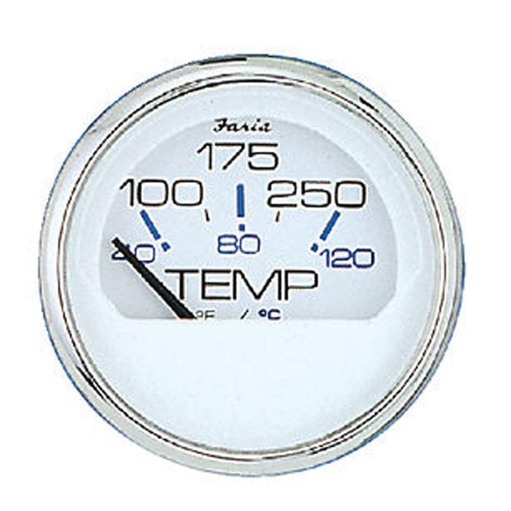 Faria 13804 Chesapeake Stainless Steel Water Temperature Gauge (100-250F) - 2, White