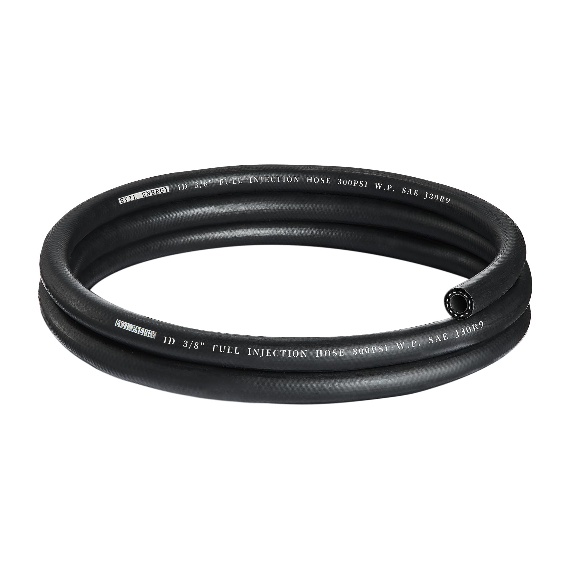 EVIL ENERGY 3/8 Fuel Line Hose 5FT Fuel Injection Hose Transmission Rubber SAE 30R9 300PSI