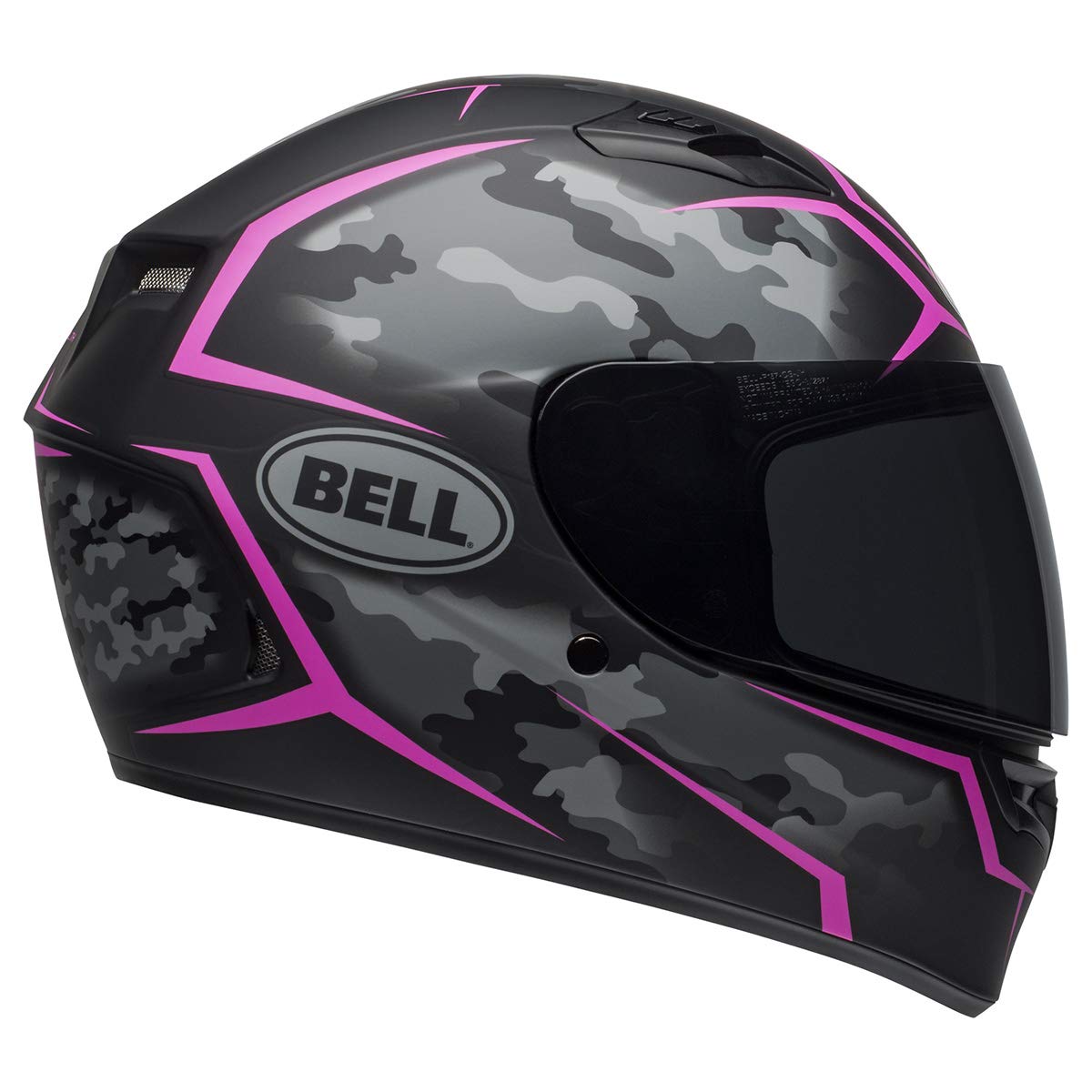 Bell Qualifier Full-Face Motorcycle Helmet (Stealth Camo Matte Black/Pink - 2X-Large)