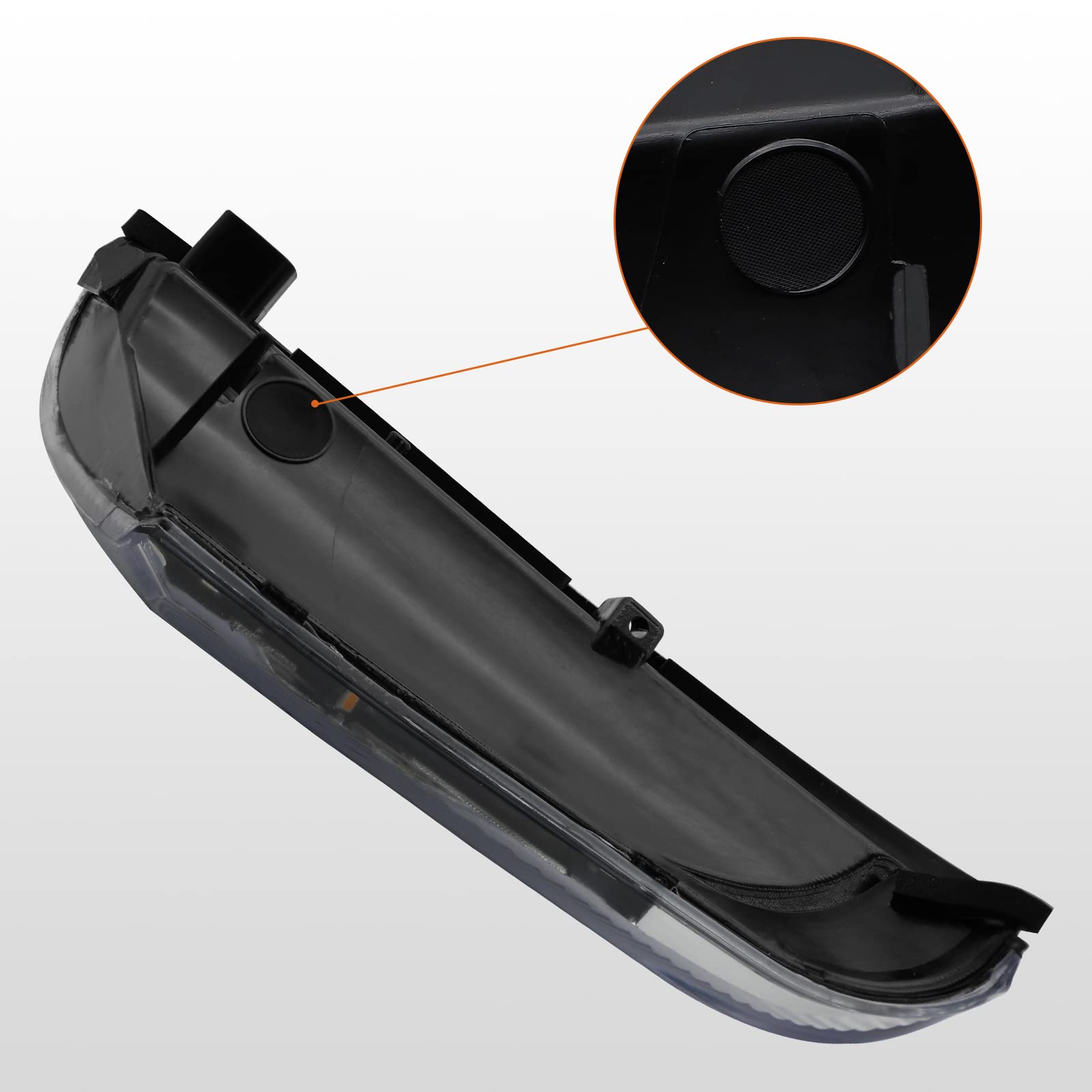 Front Mirror Turn Signal Puddle Light Compatible with Dodge Ram 1500 2009-2018,Side Marker LED Light Lamp Assembly for Ram 2500