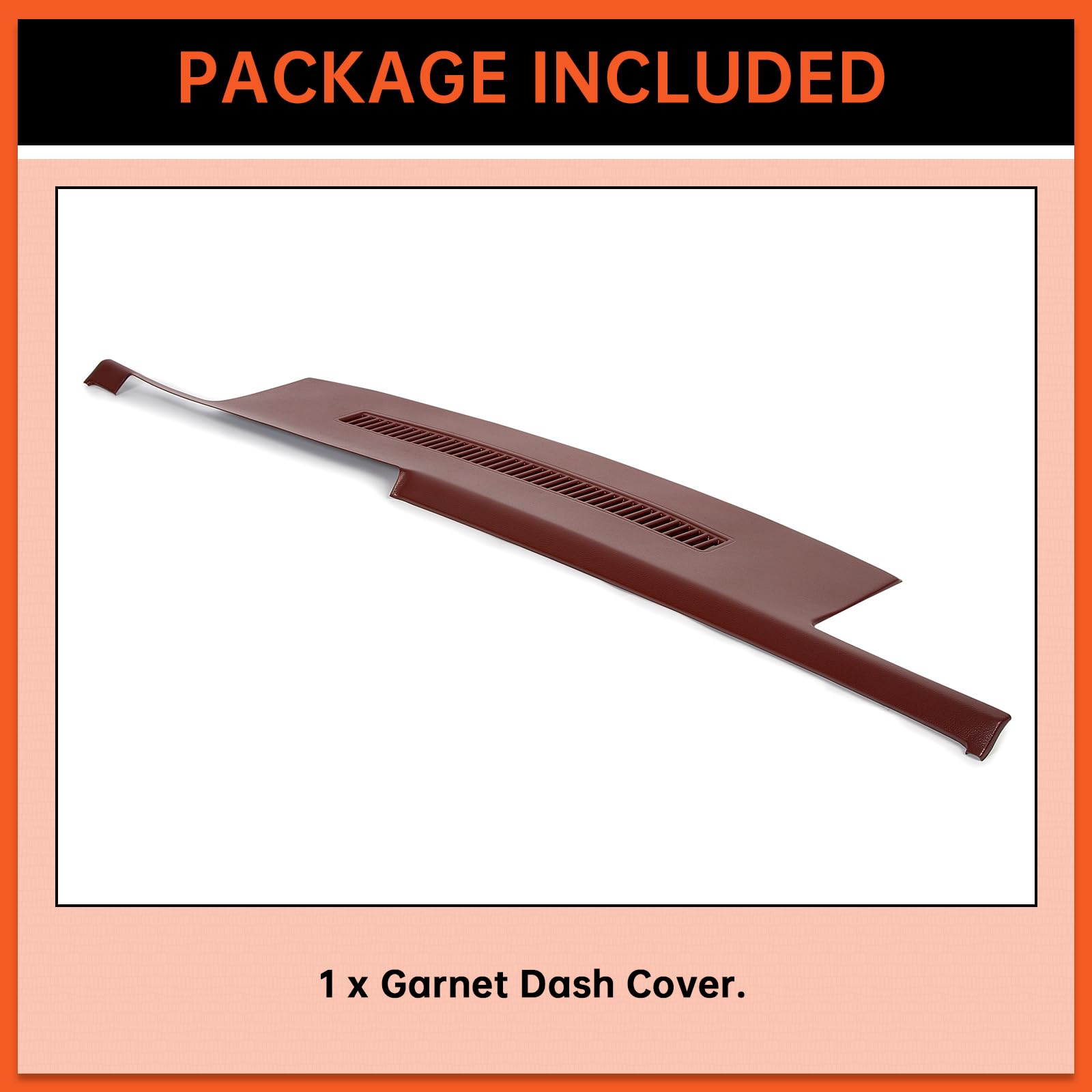 ECOTRIC Molded Dash Cover for 1992-1994 Blazer & 1988-1994 GM Trucks, C1500 C2500 C3500, Garnet, Medium Size