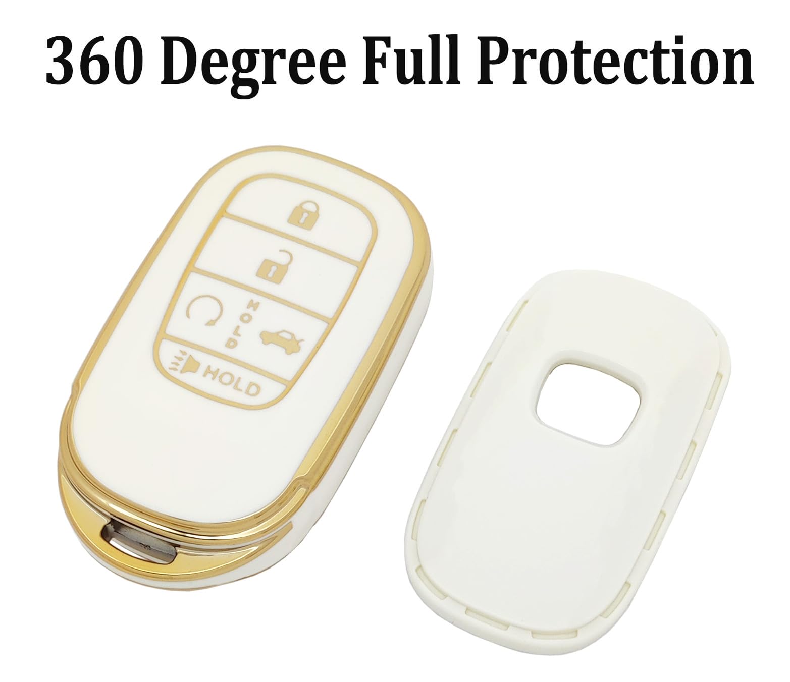 Arruweer Key Fob Cover For Honda Soft Tpu Key Fob Case Holder Protector Compatiable With 2022 2023 Honda Accord Civic Hr-V Cr-V