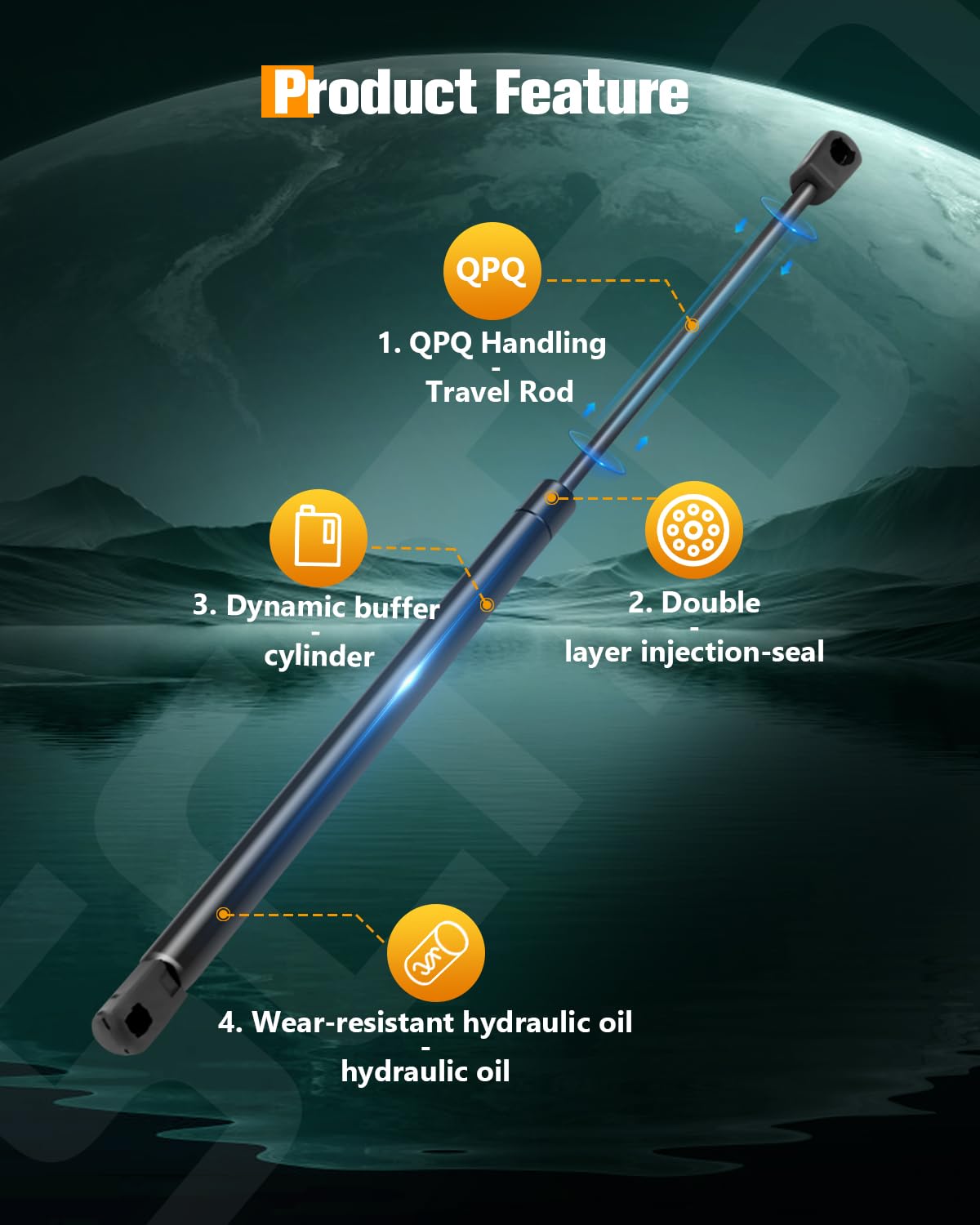 Scitoo Window Glass Lift Supports Replacement Struts Gas Springs Shocks Fit For Cadillac Escalade 2000 2002-2006 For Cadillac Es