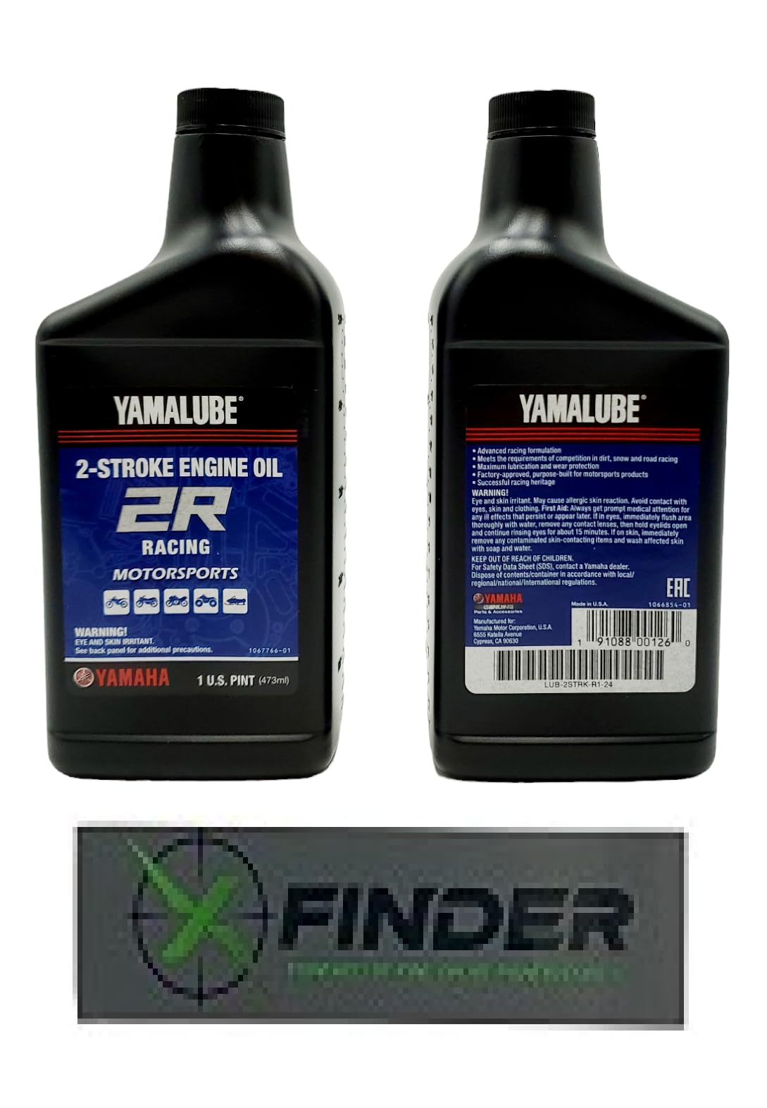 Yamaha YZ 125/125 X (1999-2024) all Models 2-Stroke Engine Oil Mix Yamalube Part# LUB-2STRK-R1-24 - 2 Pint Makes 10 Gallons
