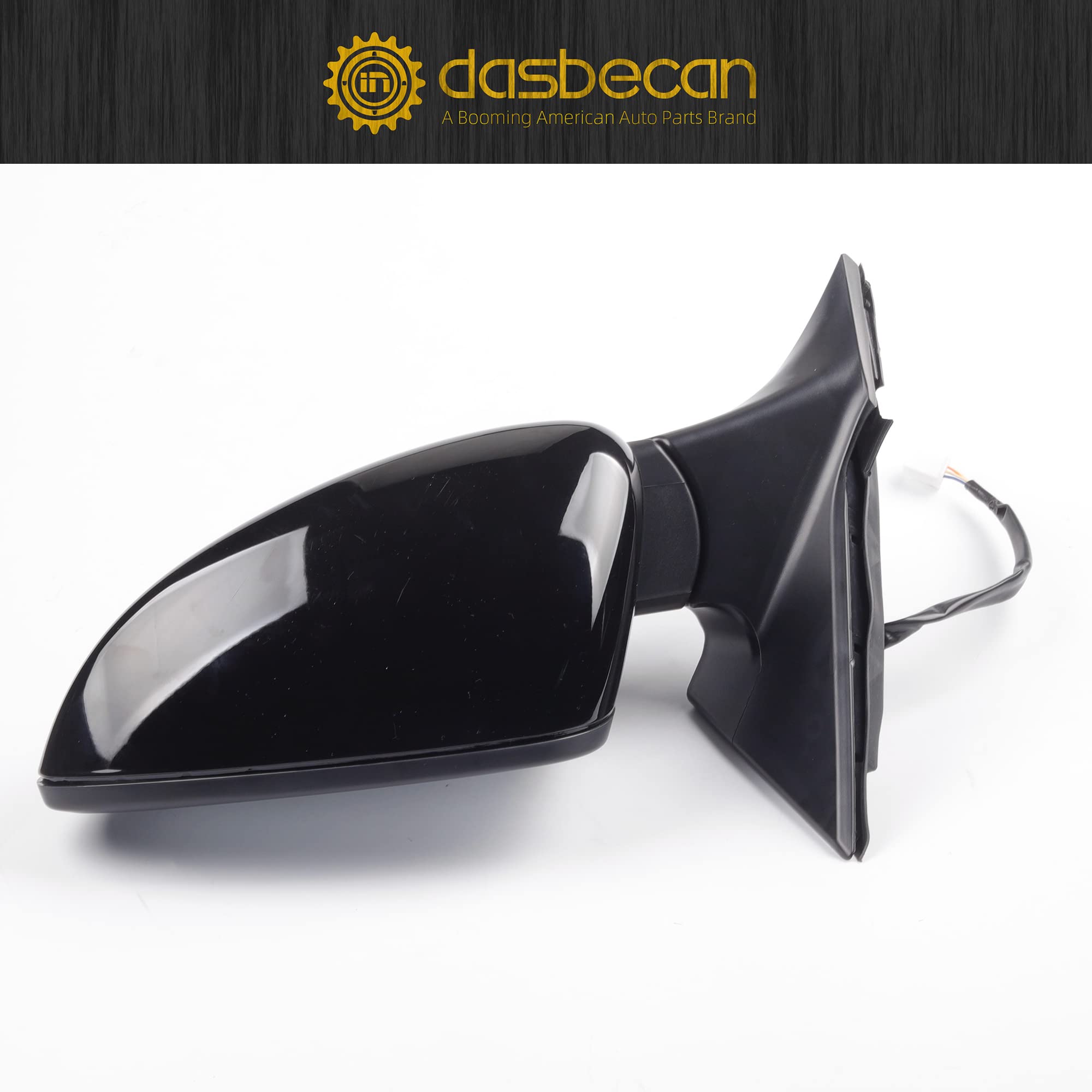 Dasbecan Left Driver Side Door Mirror Compatible With Honda Accord Lx Sport 1.5T 2018-2022 Power |Non-Heated|Paint To Match Repalces# Ho1320328,76258-Tva-A02 (3Pins-Black)