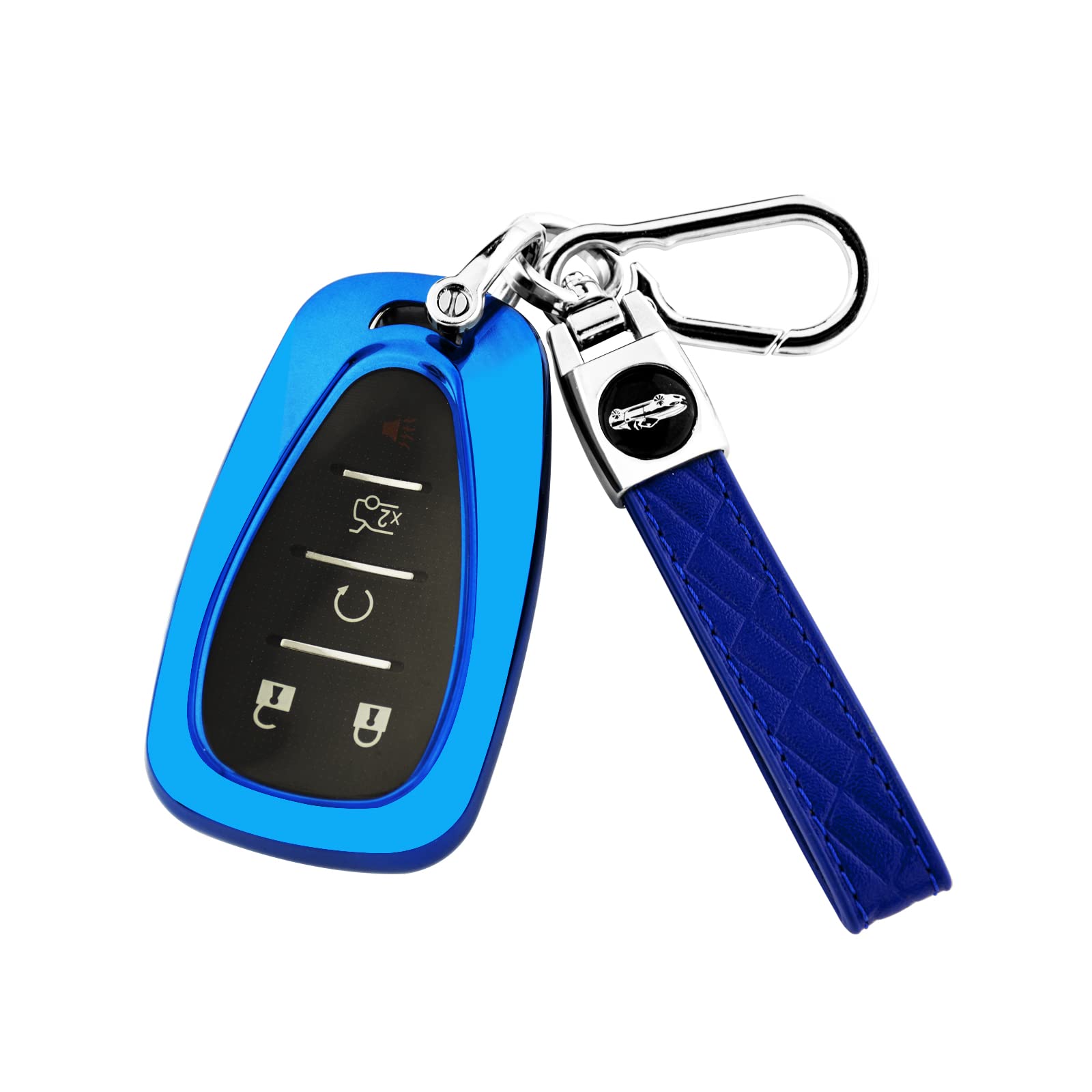 Xiyang Trade For Chevy Key Fob Cover With Keychain,Soft Tpu Full Protector Key Shell Case For Chevy Malibu Camaro Equinox Blazer