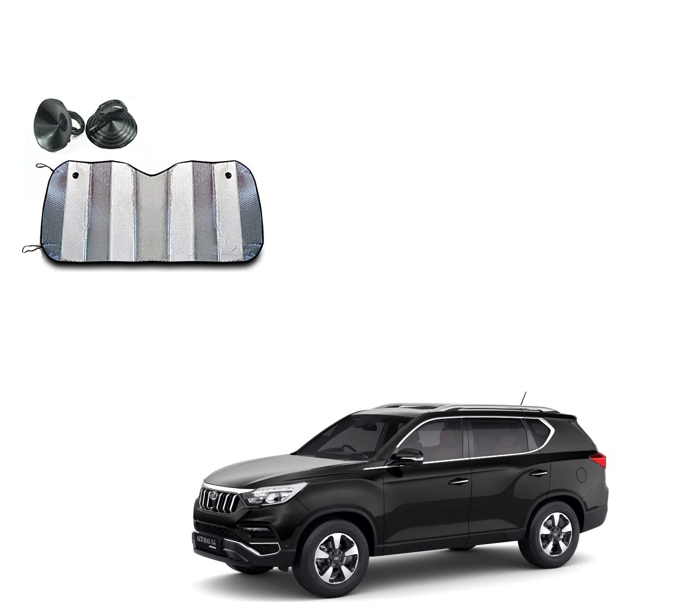 Auto Addict Aluminium Foil Foldable Car Sunshades for Front/Rear Windshield 1pc for All Cars
