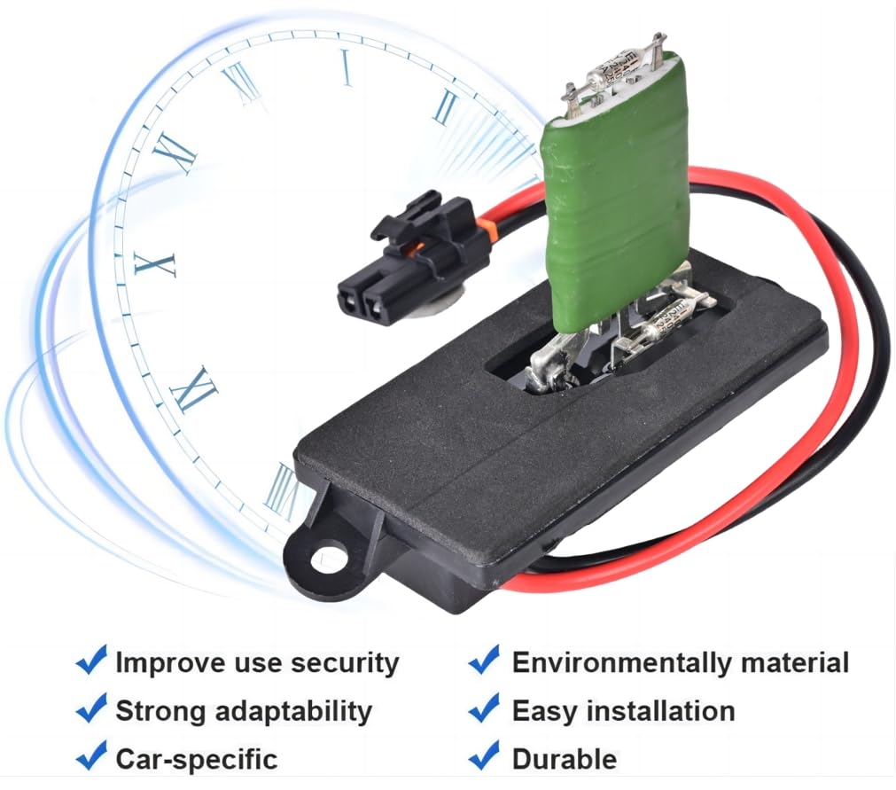 HVAC Blower Motor Resistor - Compatible with 1999-2006 Chevy Silverado GMC Sierra 1500 2500 3500 2000-2002 Yukon XL - Replaces 8