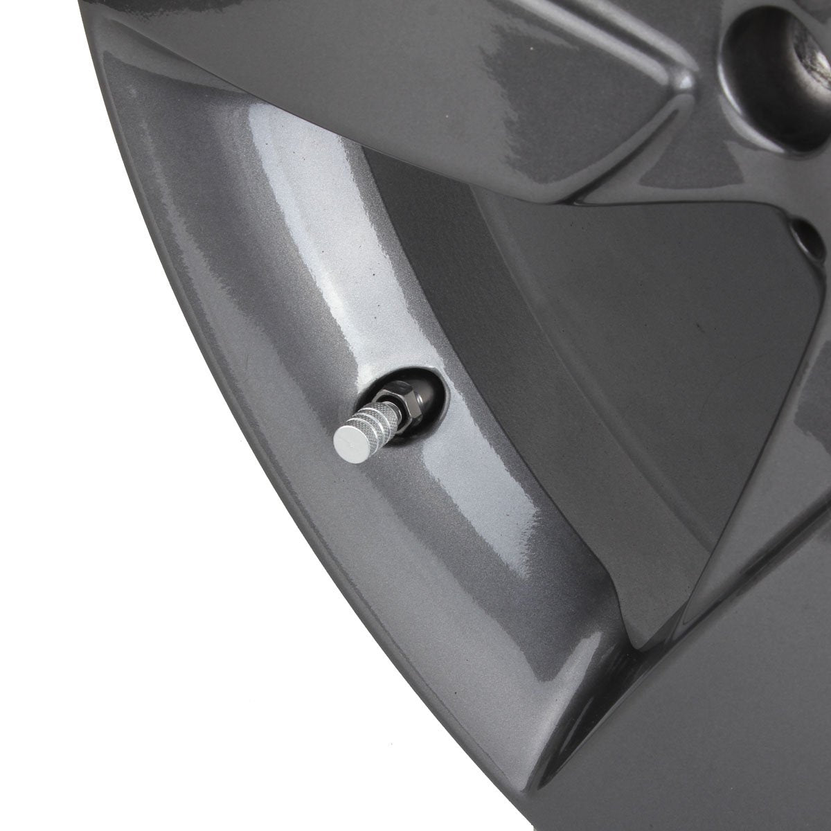 Tomall Round Style Tire Valve Stem Caps Aluminum Silver Compatible With Off-Road Truck