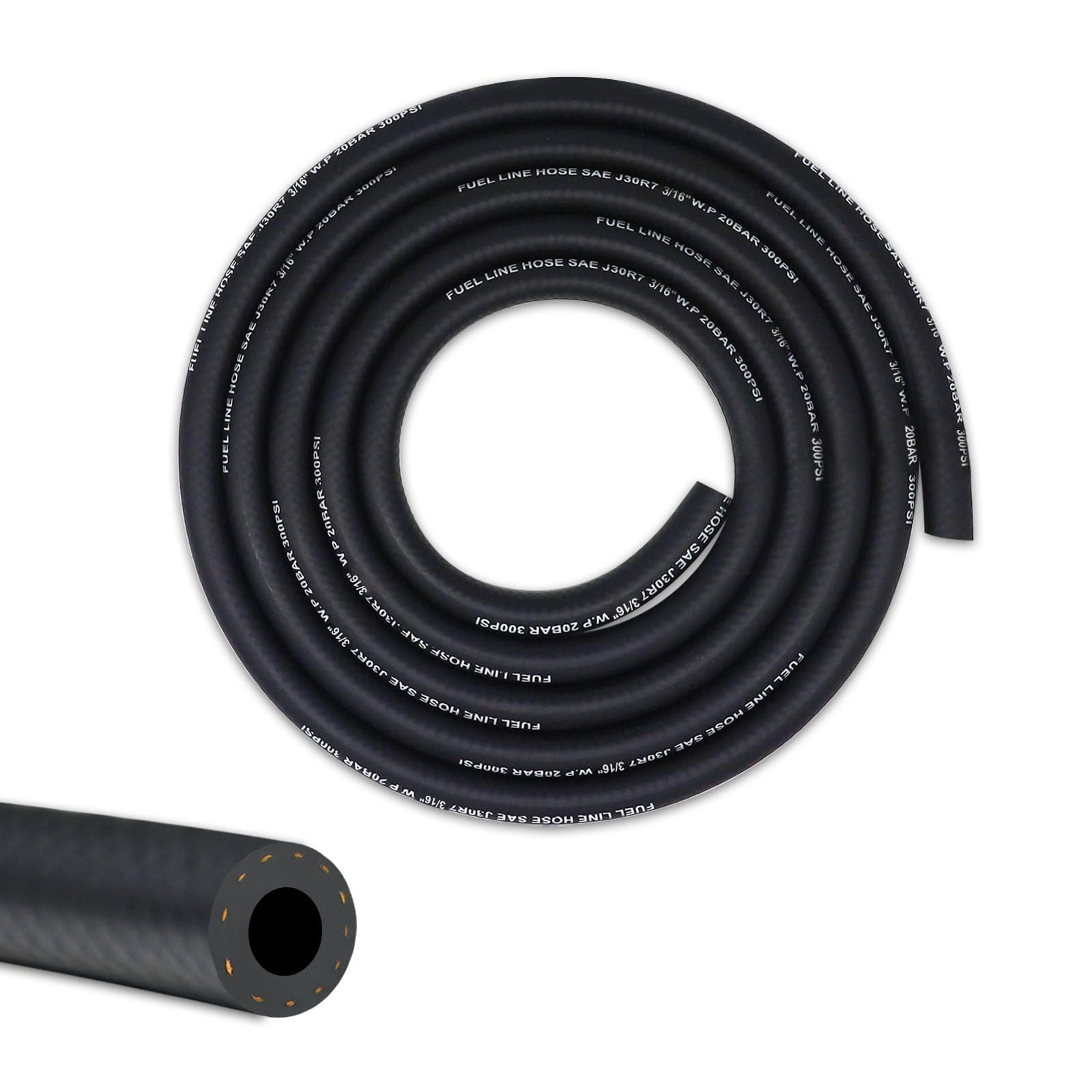 Vwtni 3/16 Fuel Line, Fuel Line Hose 5 Feet, Nbr Rubber Gasoline Tube