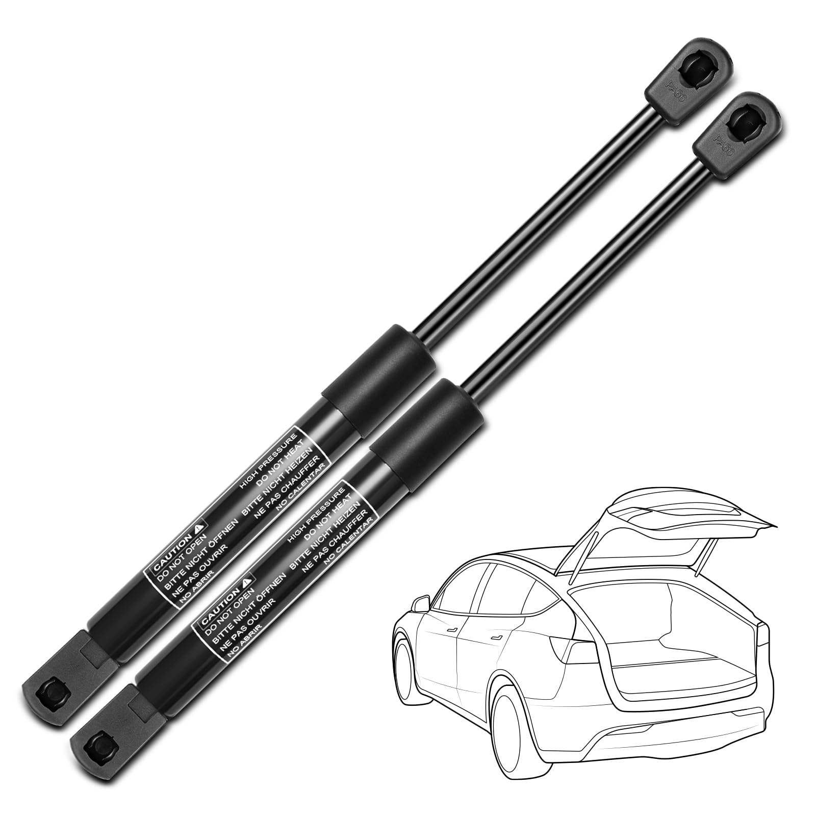 YHTAUTO 2PCS Rear Trunk Lid Lift Supports Struts Gas Spring Shocks Replacement for 2004-2008 Pontiac Grand Prix